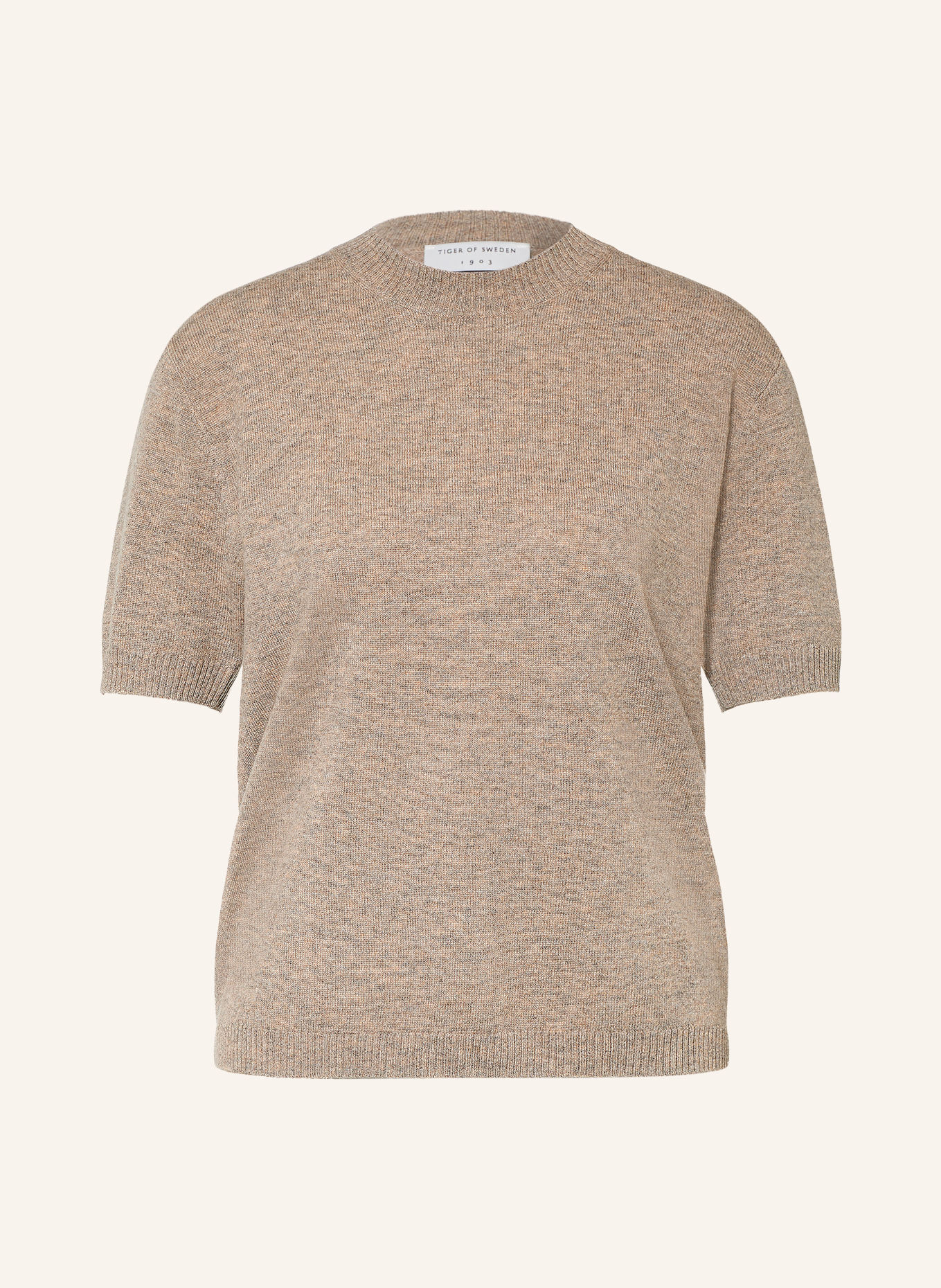 TIGER OF SWEDEN Gebreid shirt MAY met merinowol: GRIJS