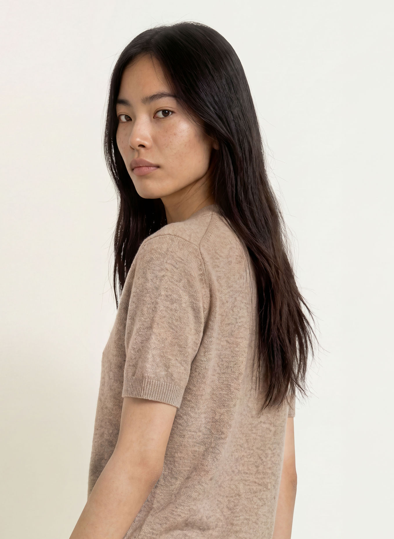 TIGER OF SWEDEN Gebreid shirt MAY met merinowol: GRIJS