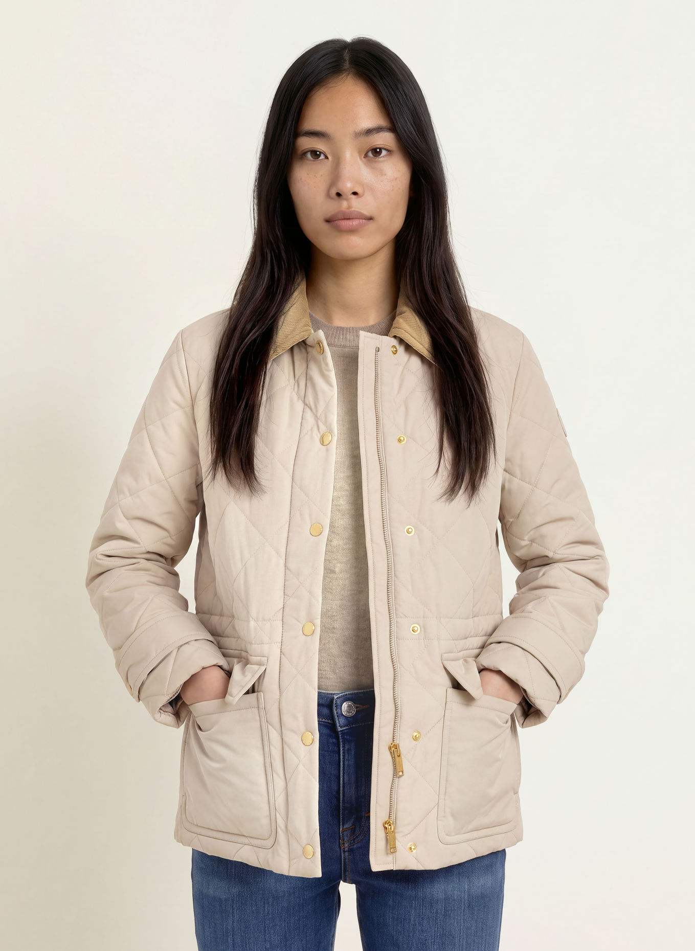 TIGER OF SWEDEN Quilted jacket JACKIE: BEIGE