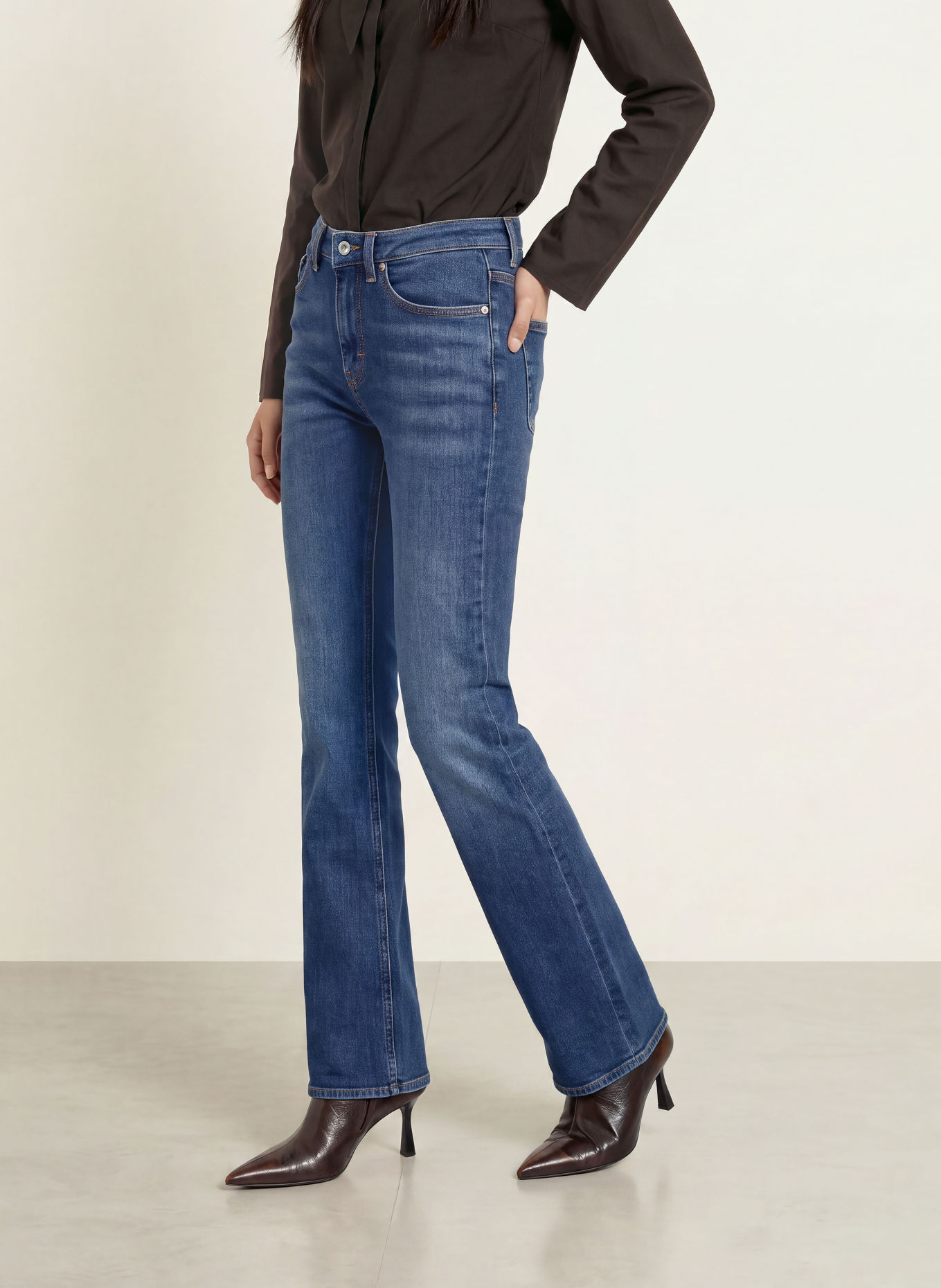 TIGER OF SWEDEN Jean flare FRANKIE PURE: 21F MEDIUM BLUE