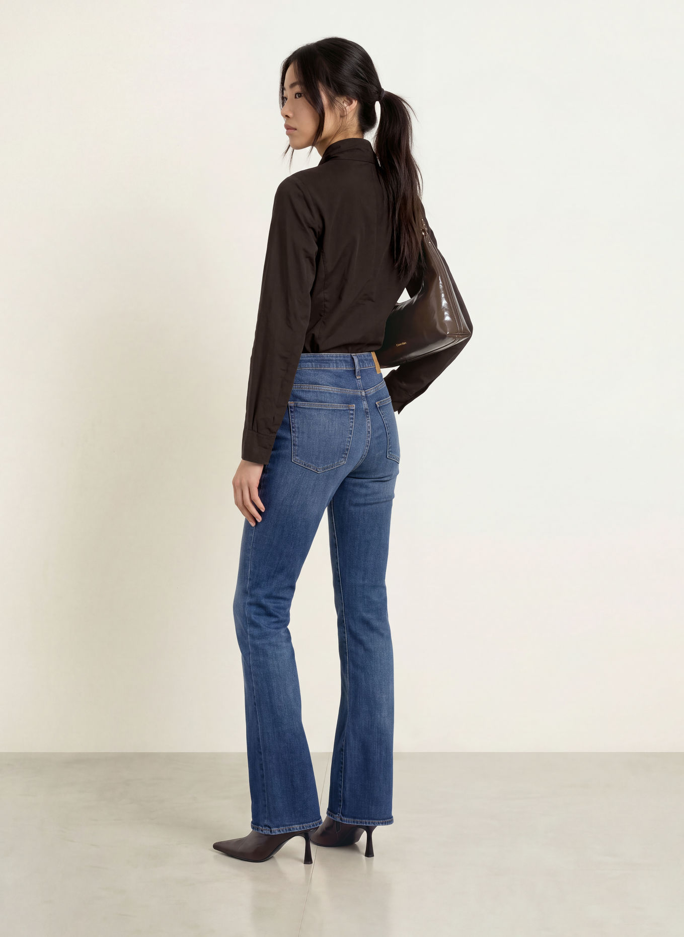 TIGER OF SWEDEN SOREN Tie-neck blouse: DARK BROWN