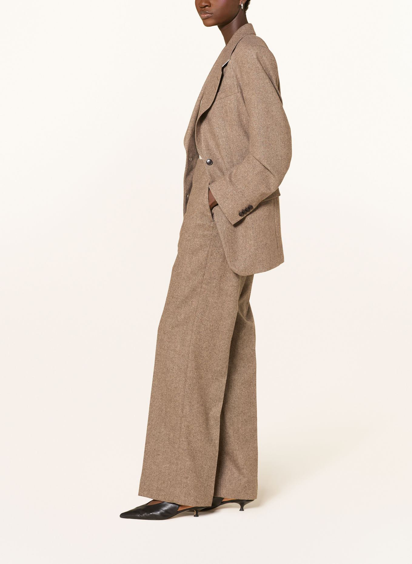 TIGER OF SWEDEN EEDIT Wide-leg trousers: LIGHT BROWN