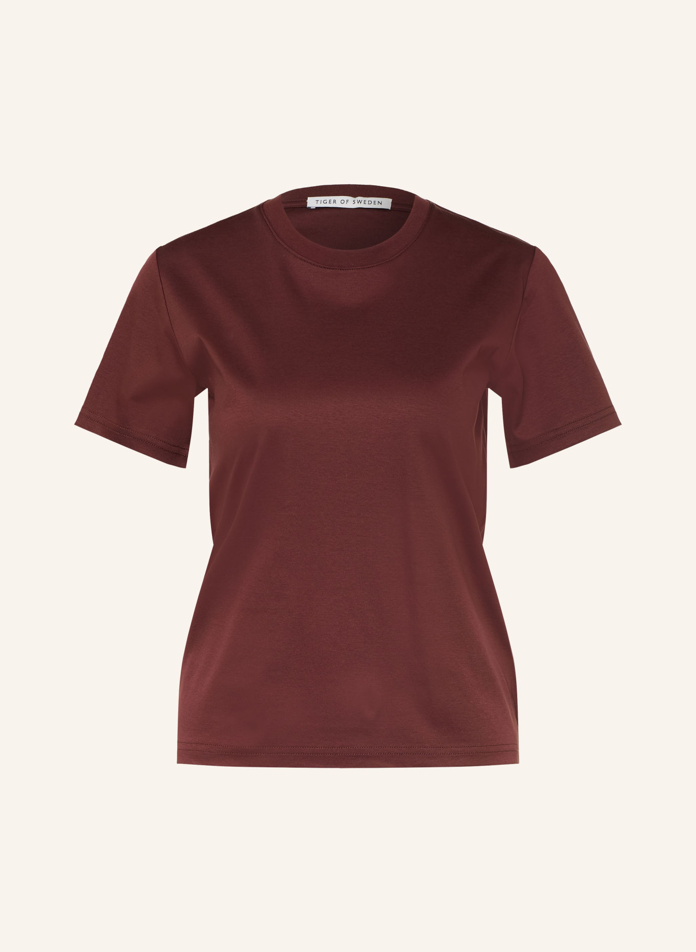 TIGER OF SWEDEN T-shirt SIRU: CIEMNOCZERWONY