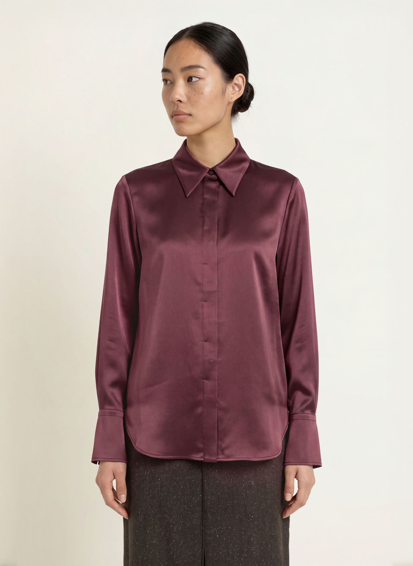 TIGER OF SWEDEN DAPHNE Satin Shirt blouse: DARK RED