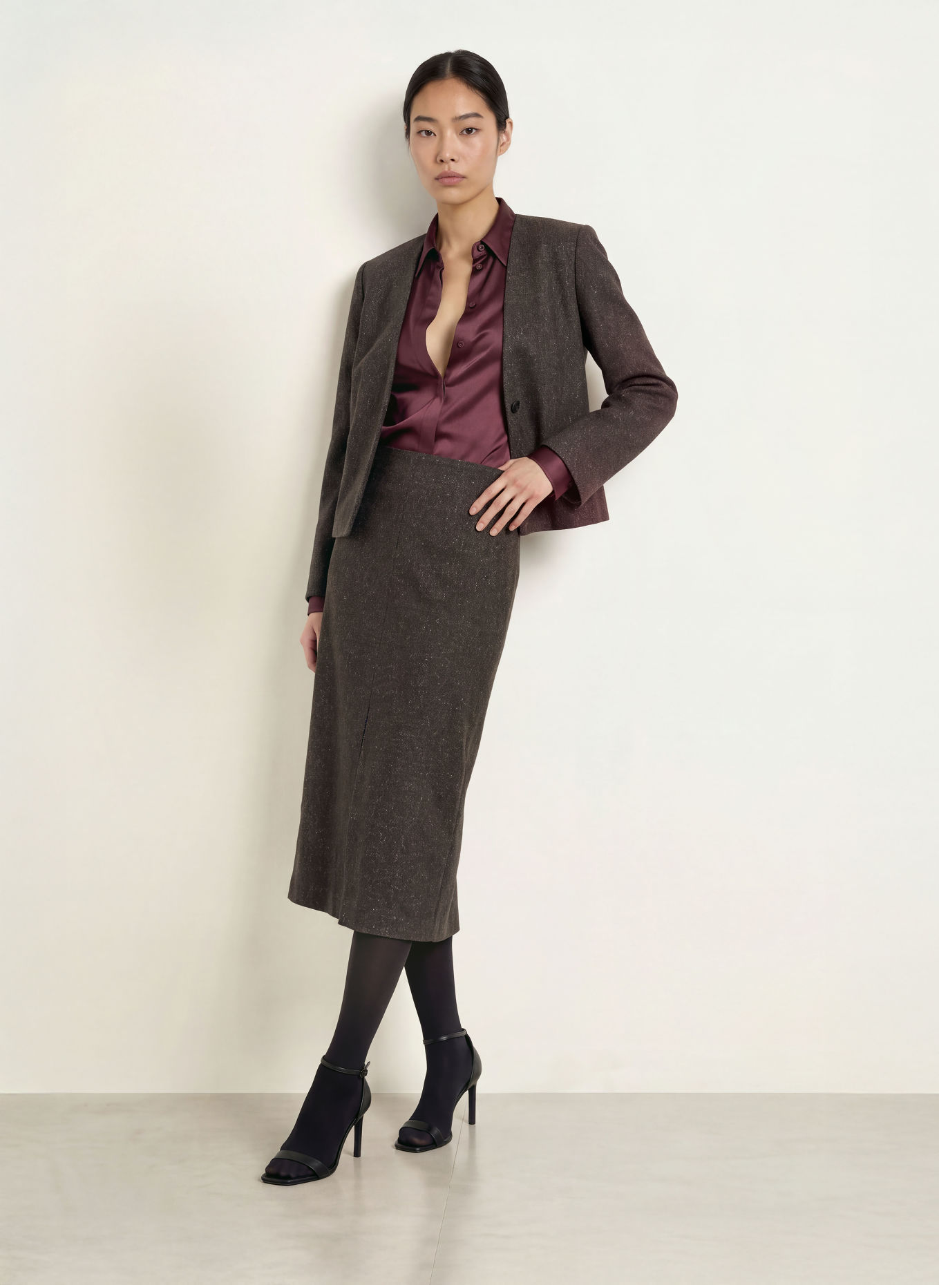 TIGER OF SWEDEN DAPHNE Satin Shirt blouse: DARK RED