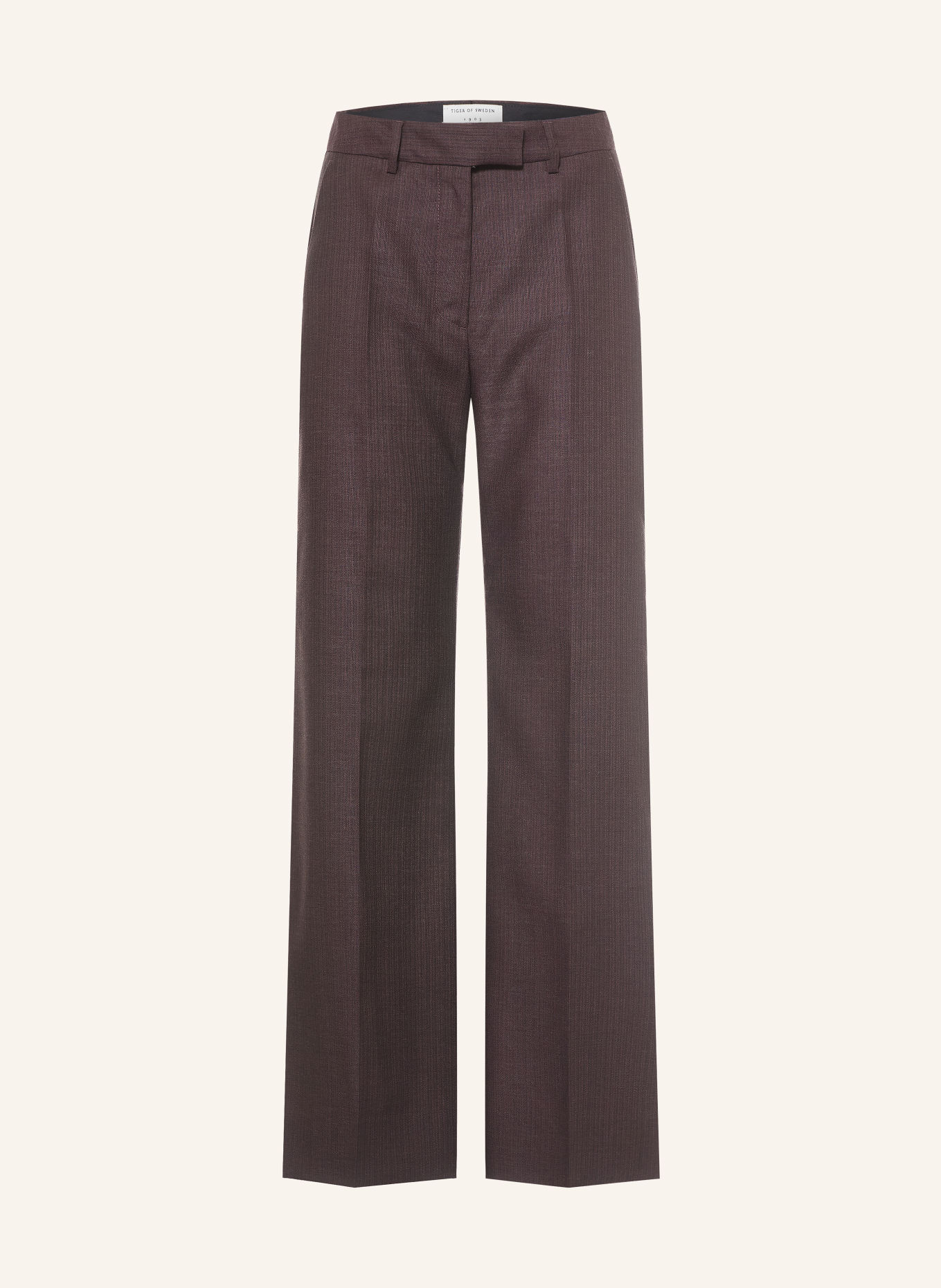 TIGER OF SWEDEN Malene-broek HEDVI: DONKERROOD / ZWART