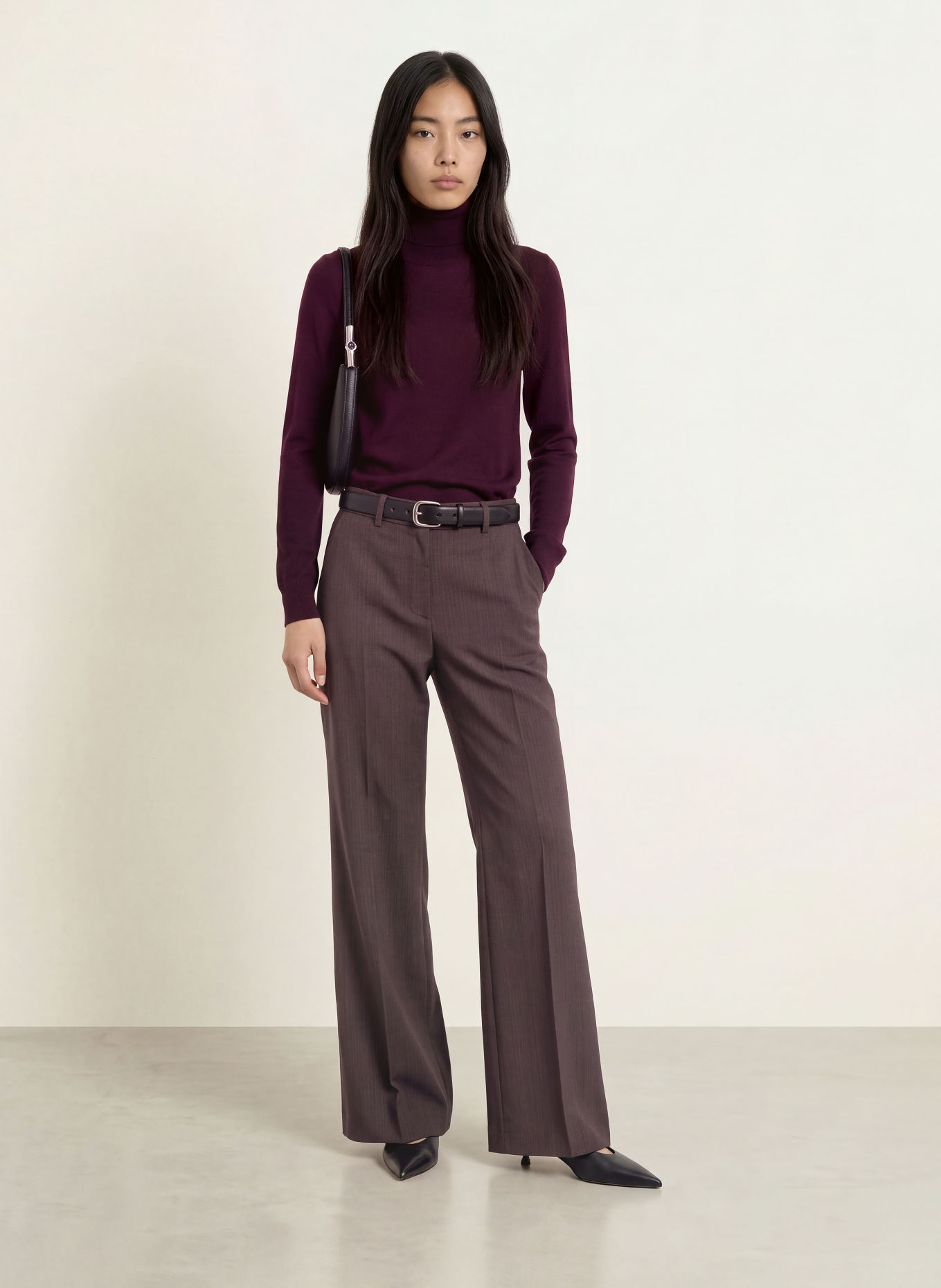 TIGER OF SWEDEN Malene-broek HEDVI: DONKERROOD / ZWART