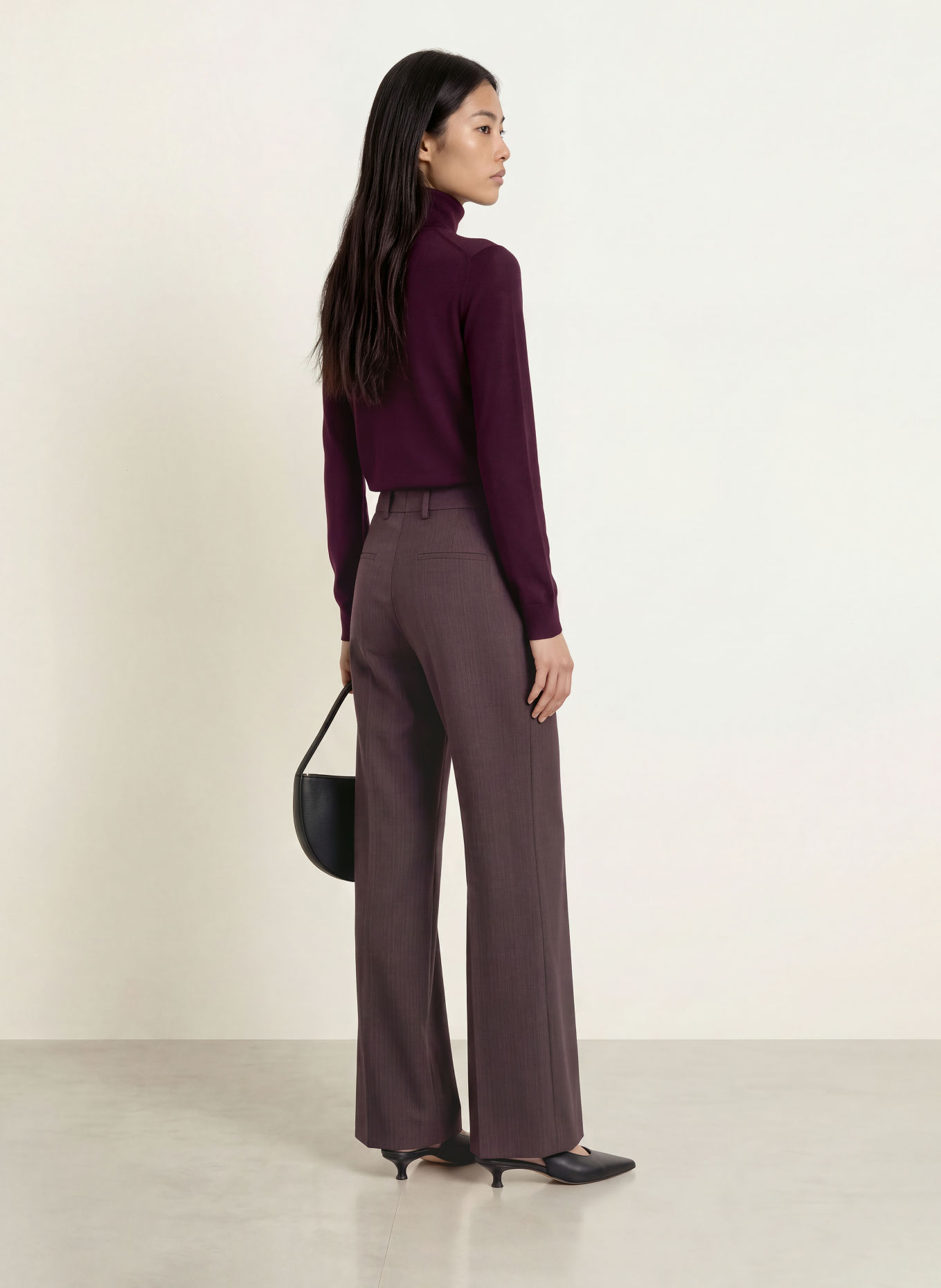 TIGER OF SWEDEN Malene-broek HEDVI: DONKERROOD / ZWART
