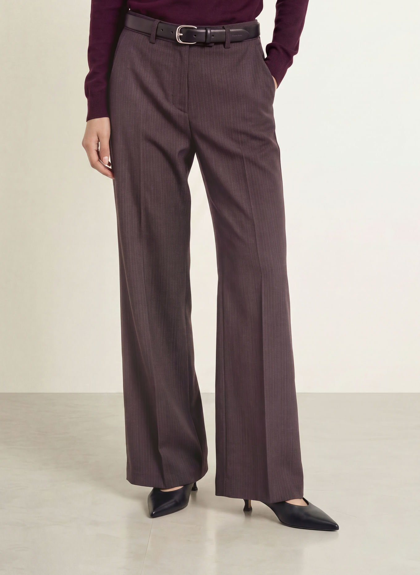 TIGER OF SWEDEN Malene-broek HEDVI: DONKERROOD / ZWART