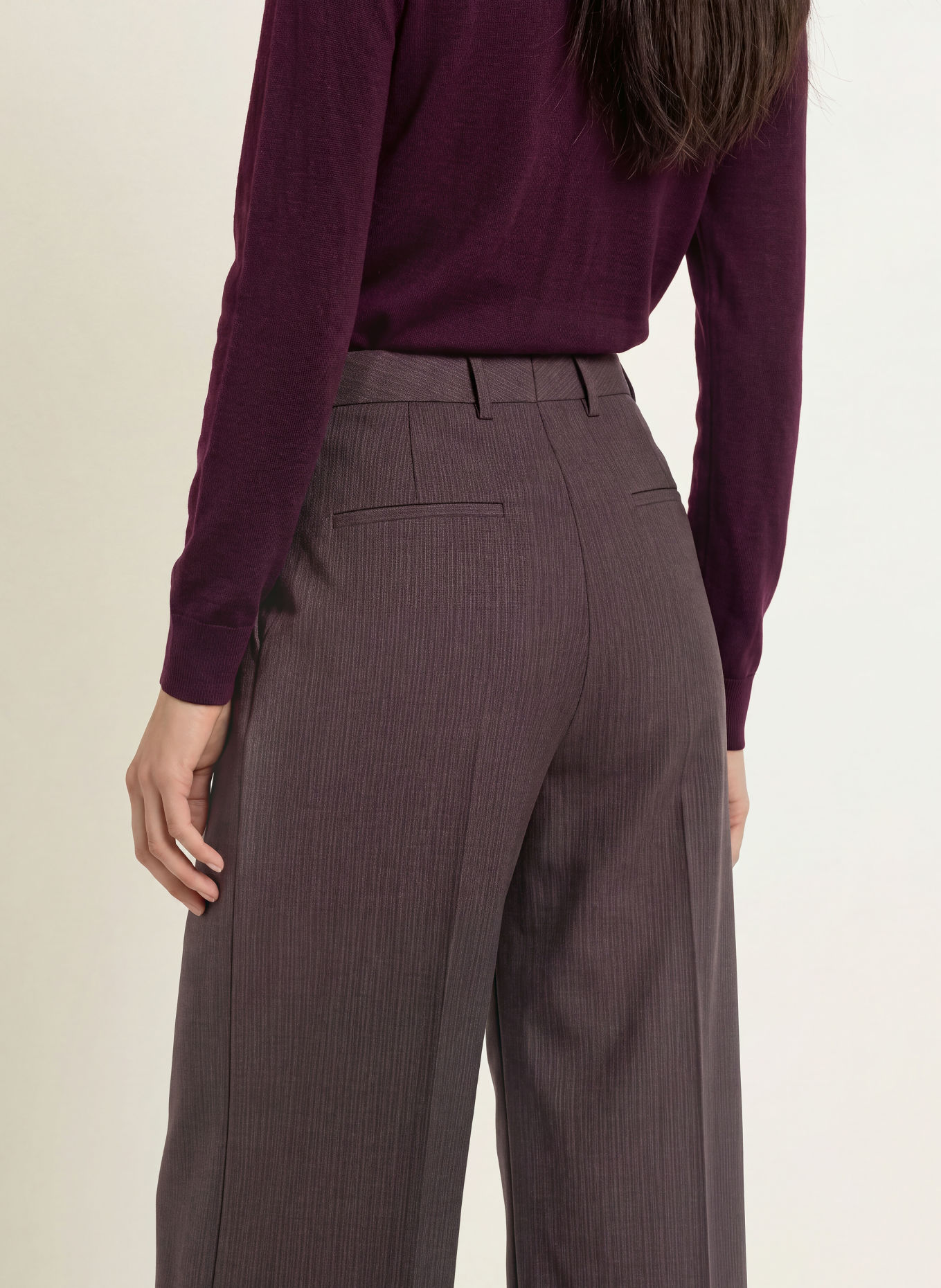 TIGER OF SWEDEN Malene-broek HEDVI: DONKERROOD / ZWART