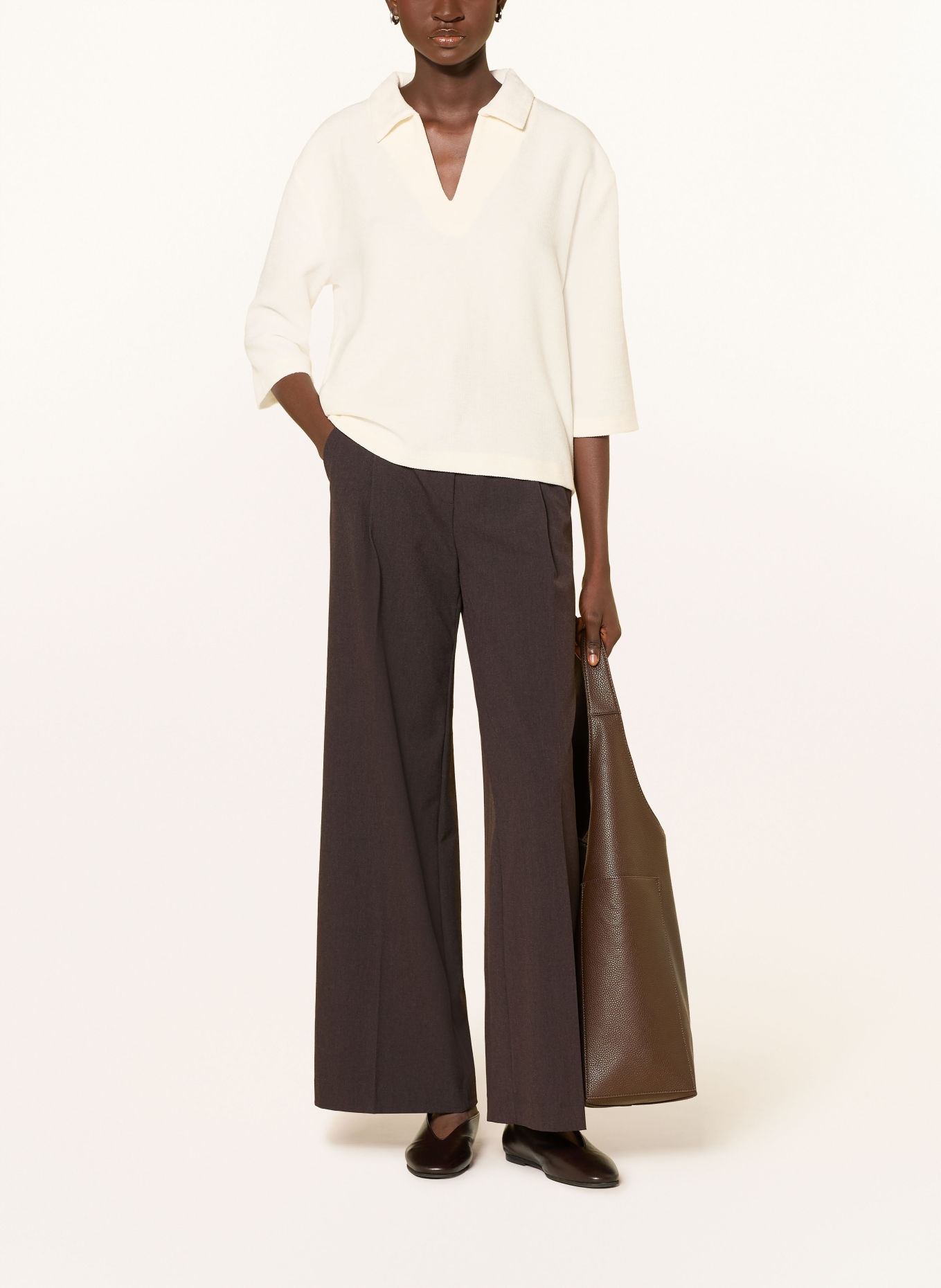 OPUS Blusenshirt GICKY mit 3/4-Arm: CREME