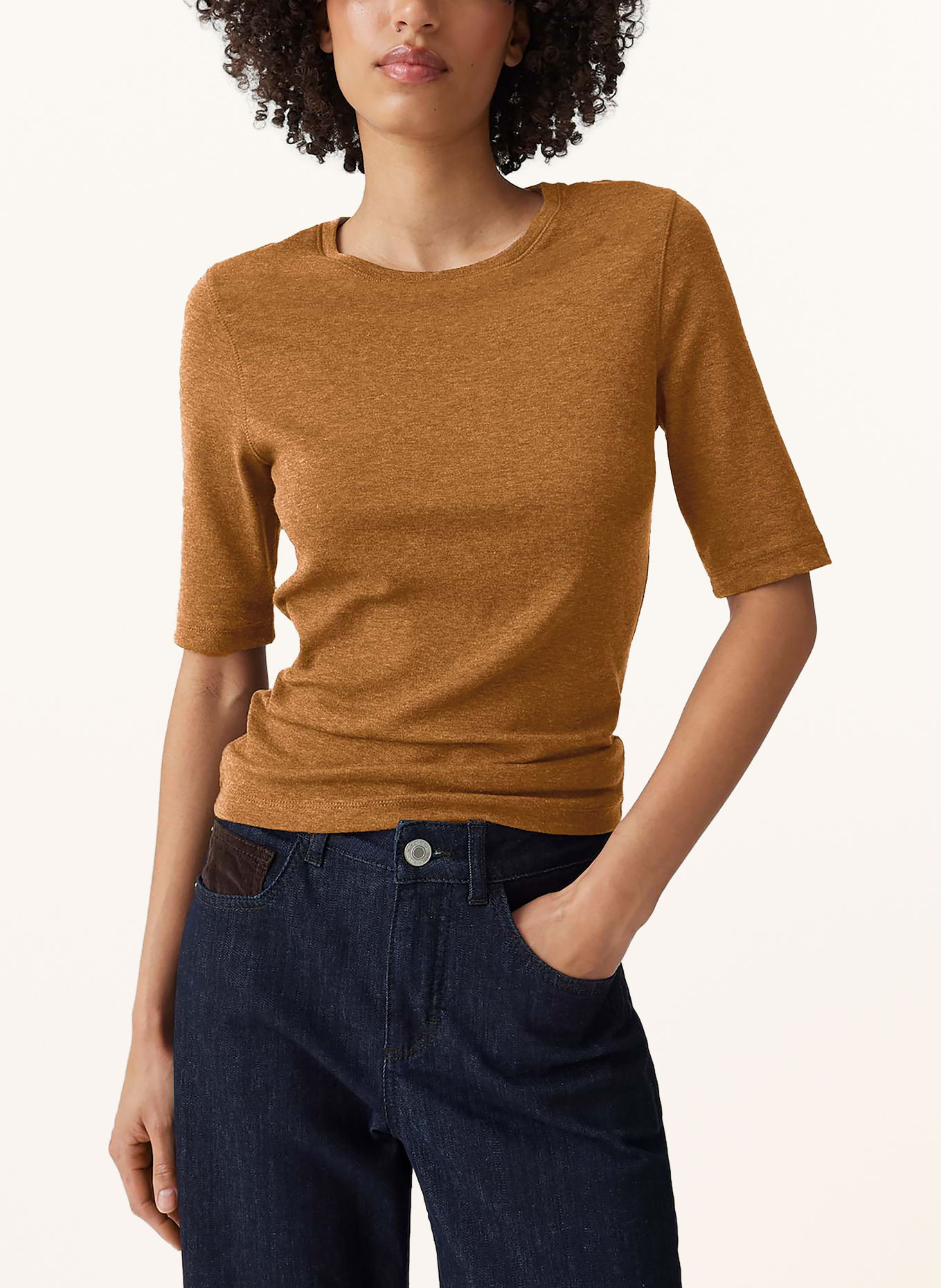 OPUS T-shirt SORELA: COGNAC