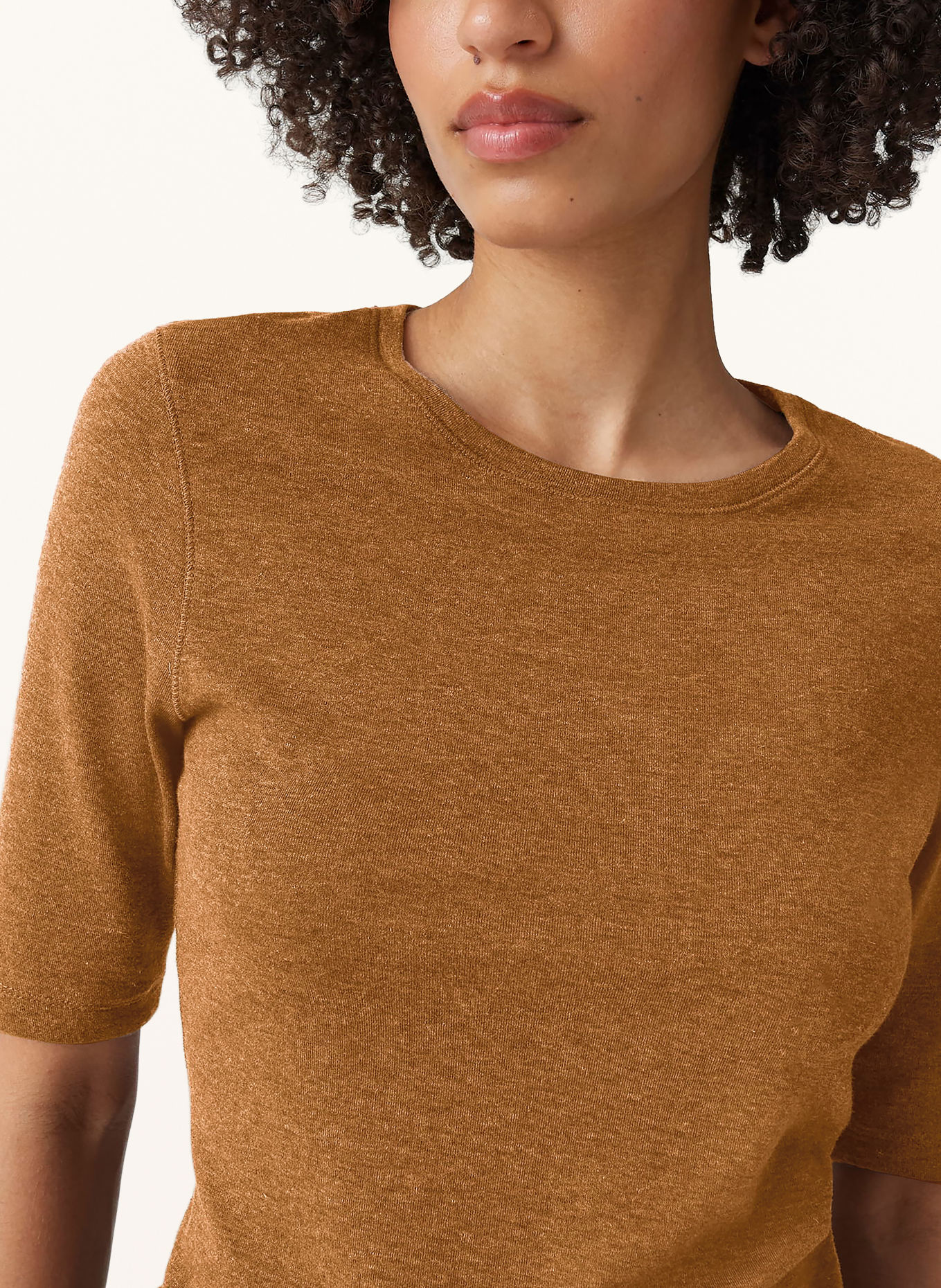 OPUS T-shirt SORELA: COGNAC