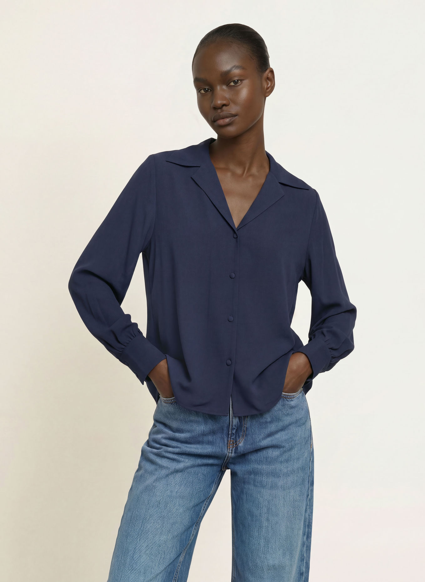 BOSS BRYSTEL Shirt blouse: DARK BLUE