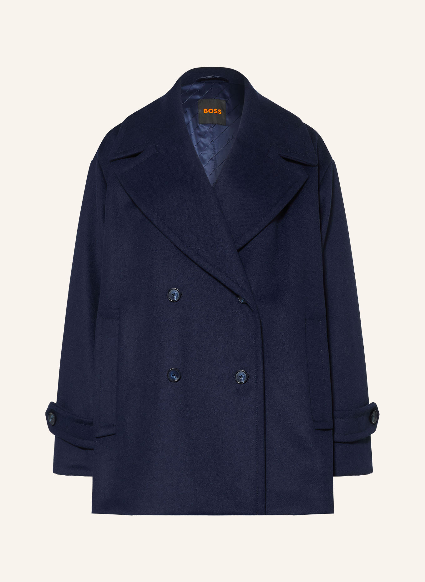 BOSS Pea coat CISABENA: DARK BLUE