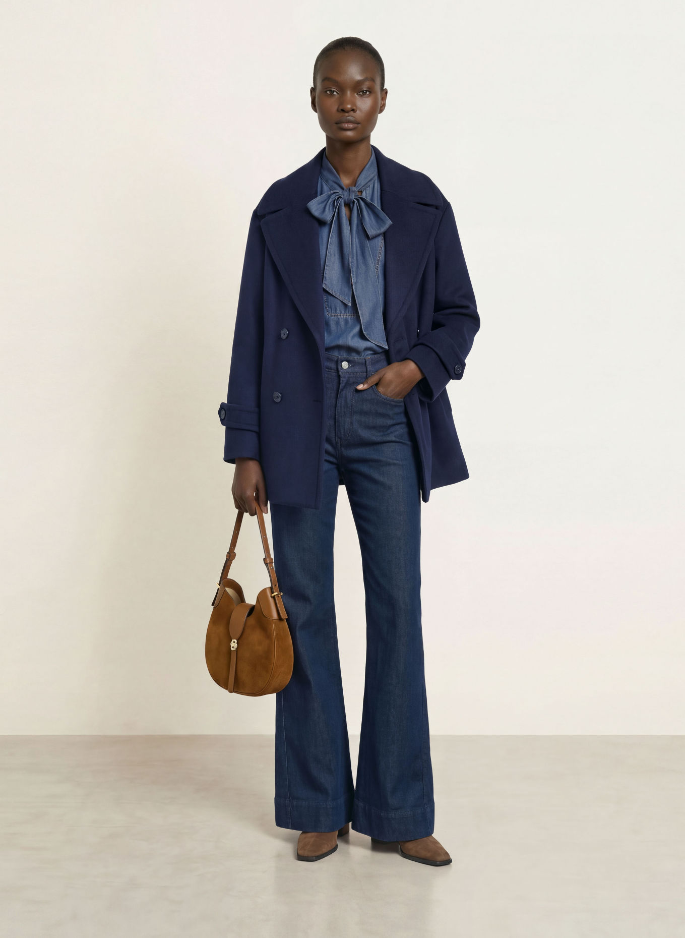 BOSS Pea coat CISABENA: DARK BLUE
