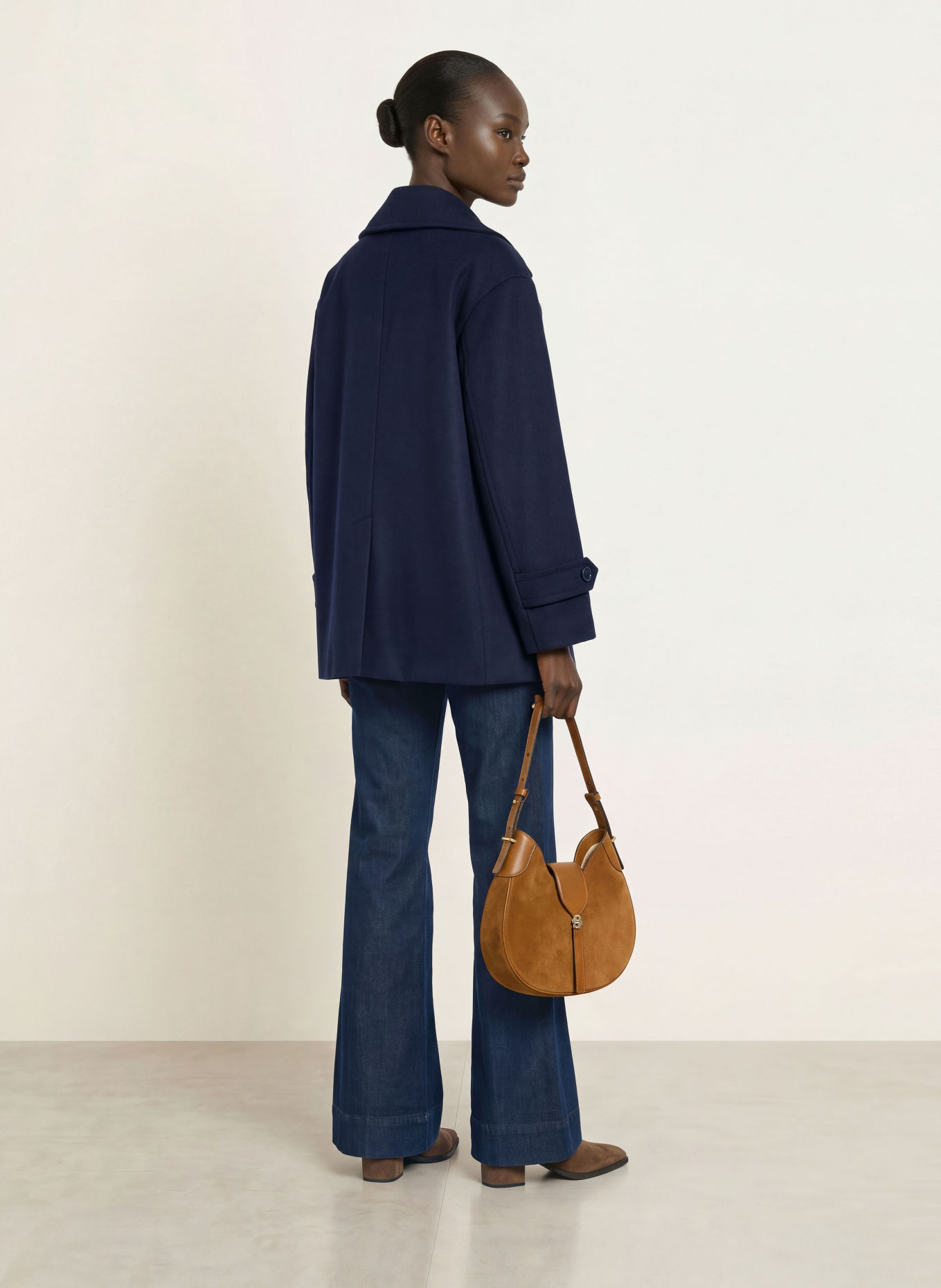 BOSS Pea coat CISABENA: DARK BLUE