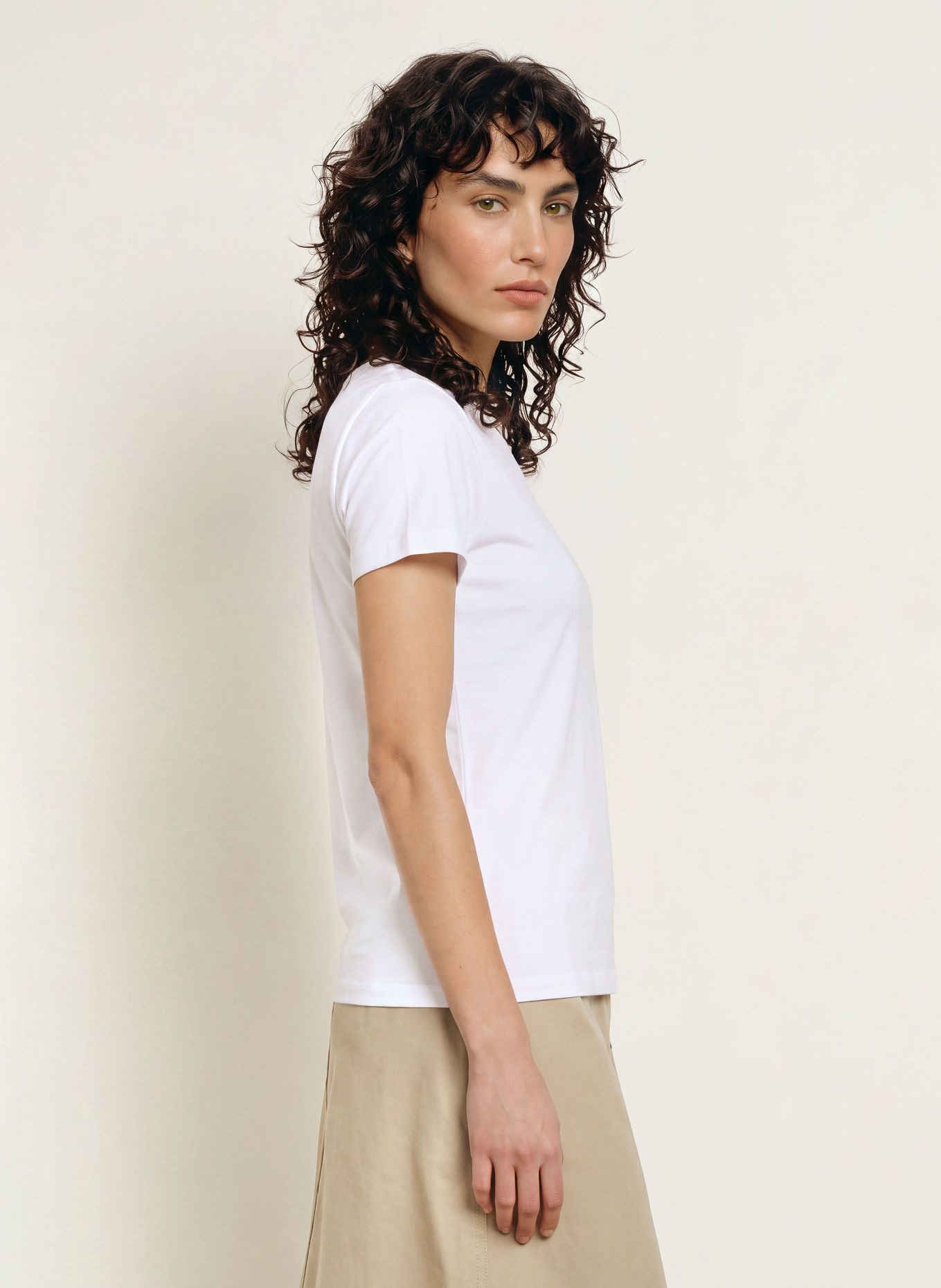 BOSS T-Shirt ELOVE mit Schmucksteinen: WEISS