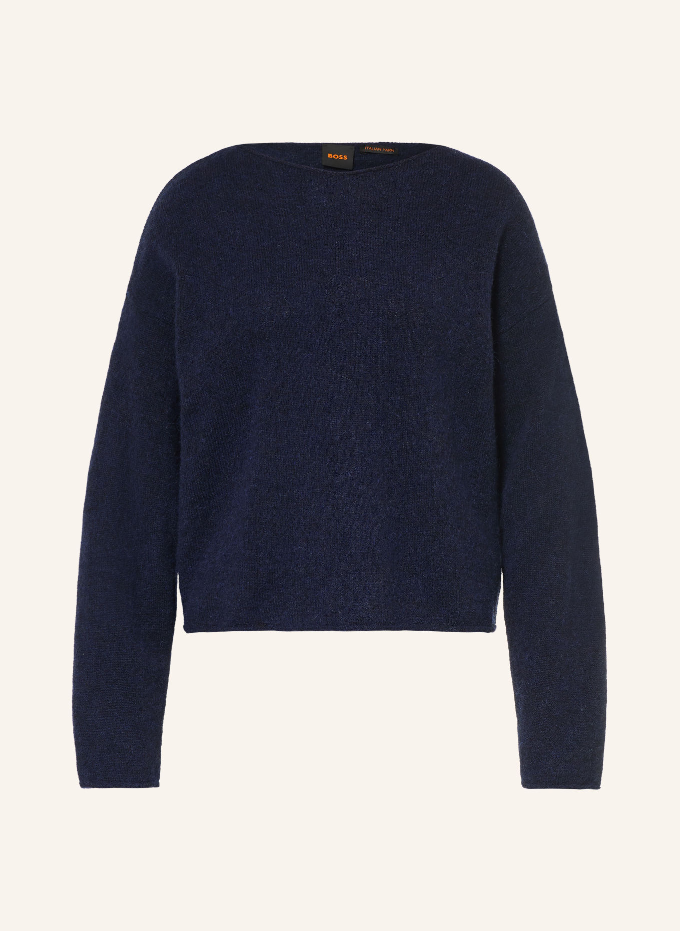 BOSS Trui FOLLETINO met alpaca: DONKERBLAUW
