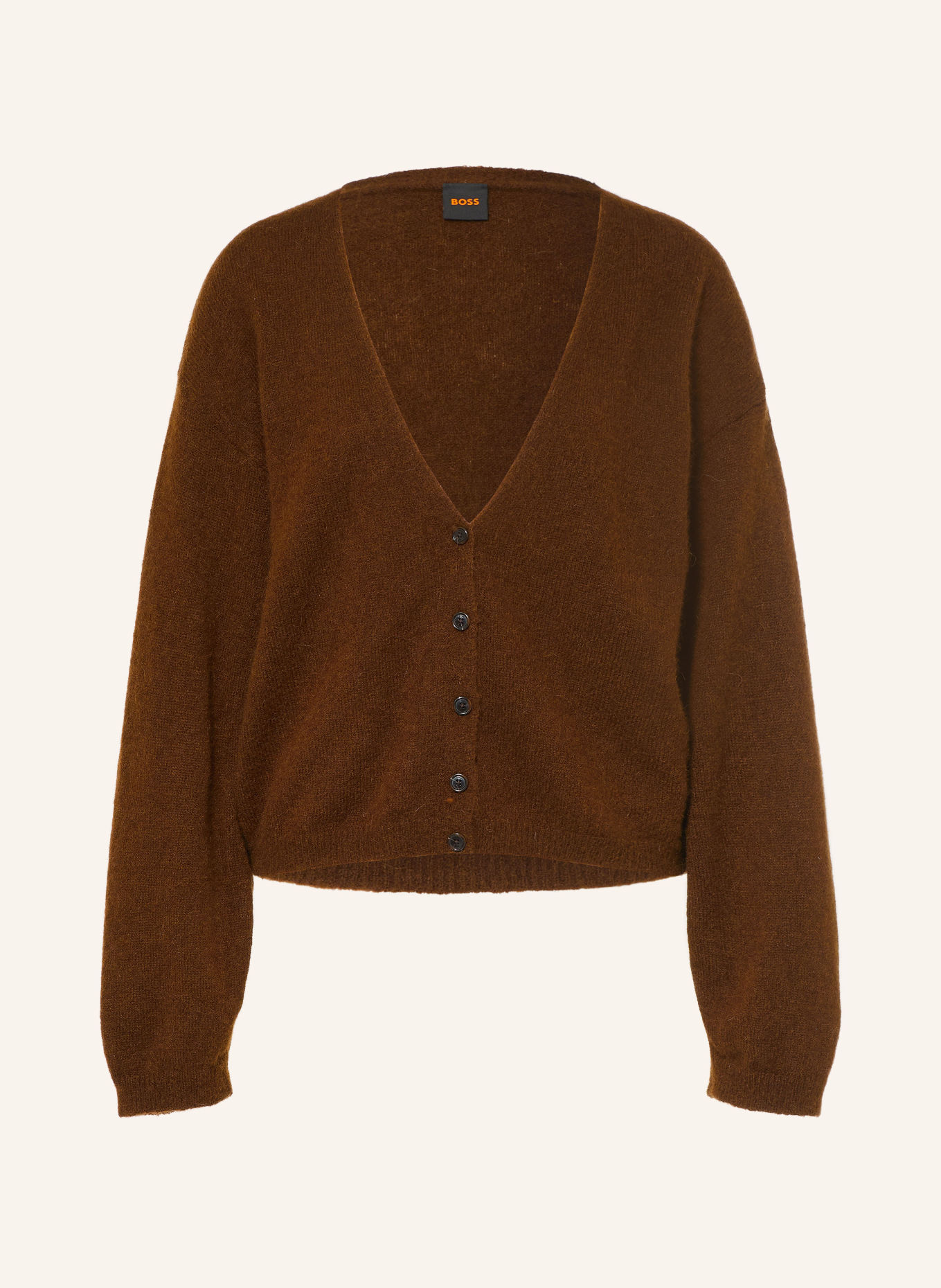 BOSS Vest FARANO met alpaca: MARRON FONCÉ