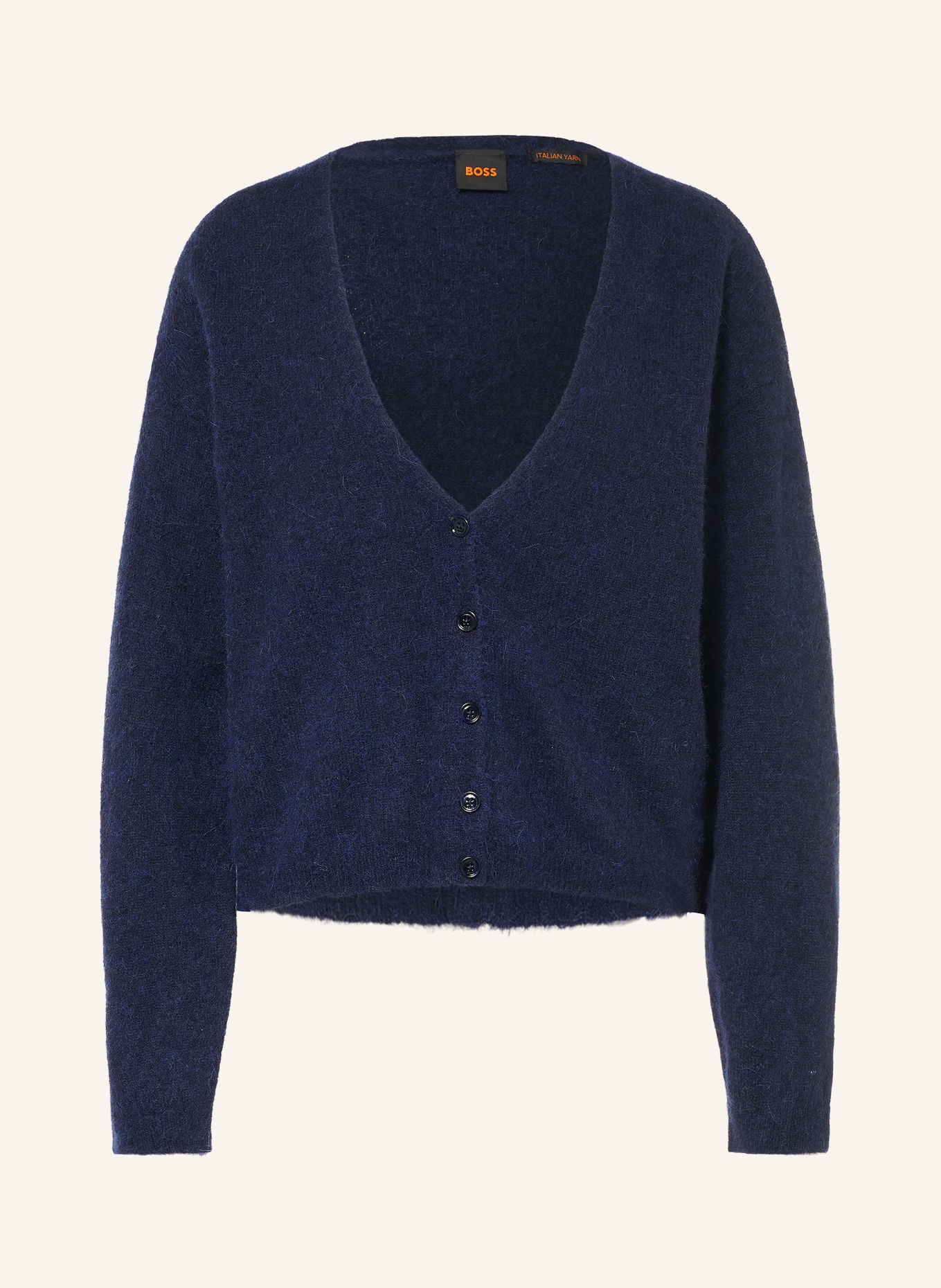 BOSS Vest FARANO met alpaca: DONKERBLAUW