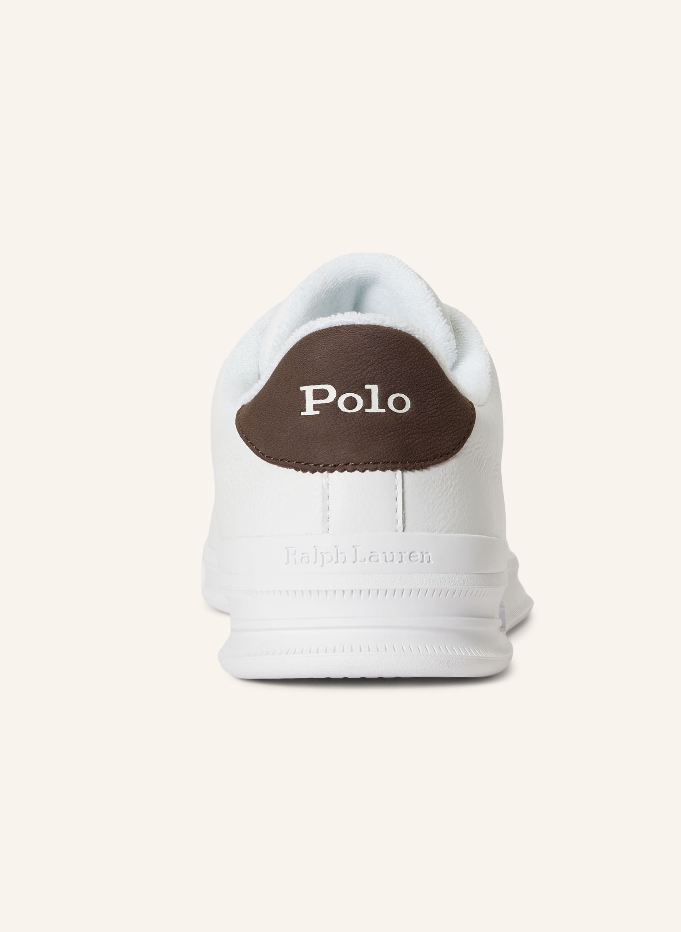 POLO RALPH LAUREN Sneakers: WIT / MARRON FONCÉ