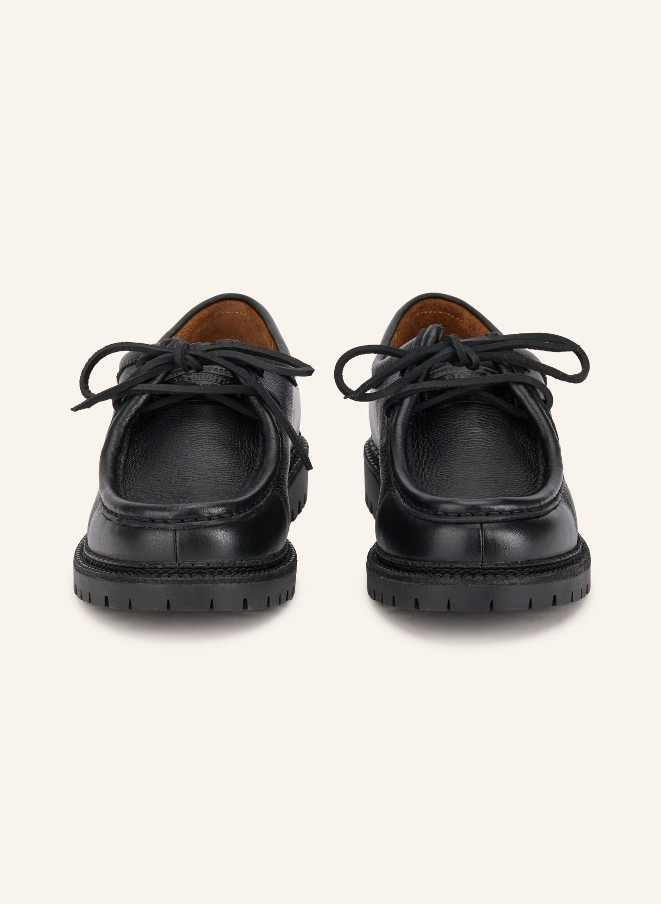 POLO RALPH LAUREN Pantofi cu șireturi JETT APRON: NEGRU