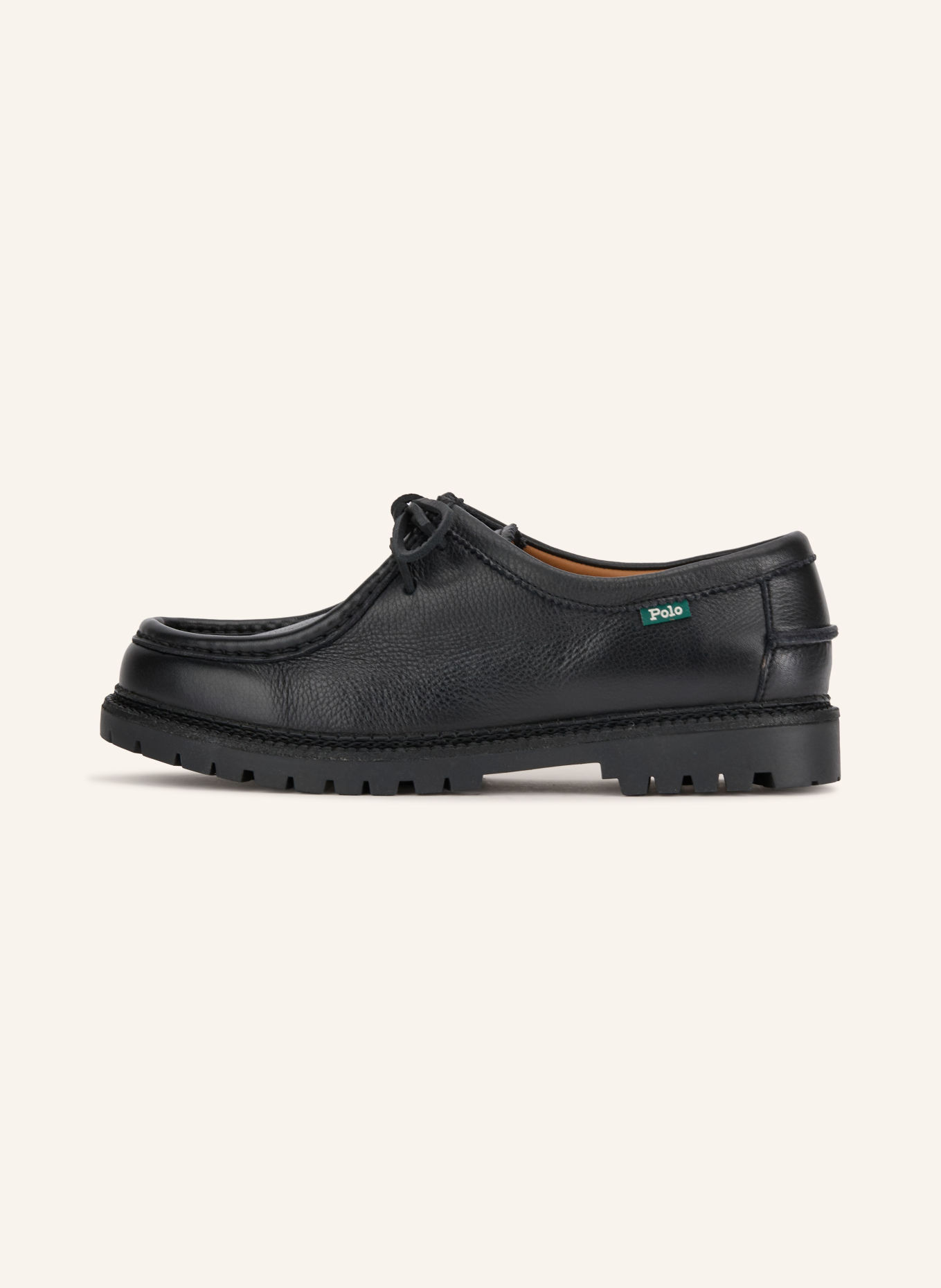 POLO RALPH LAUREN Pantofi cu șireturi JETT APRON: NEGRU