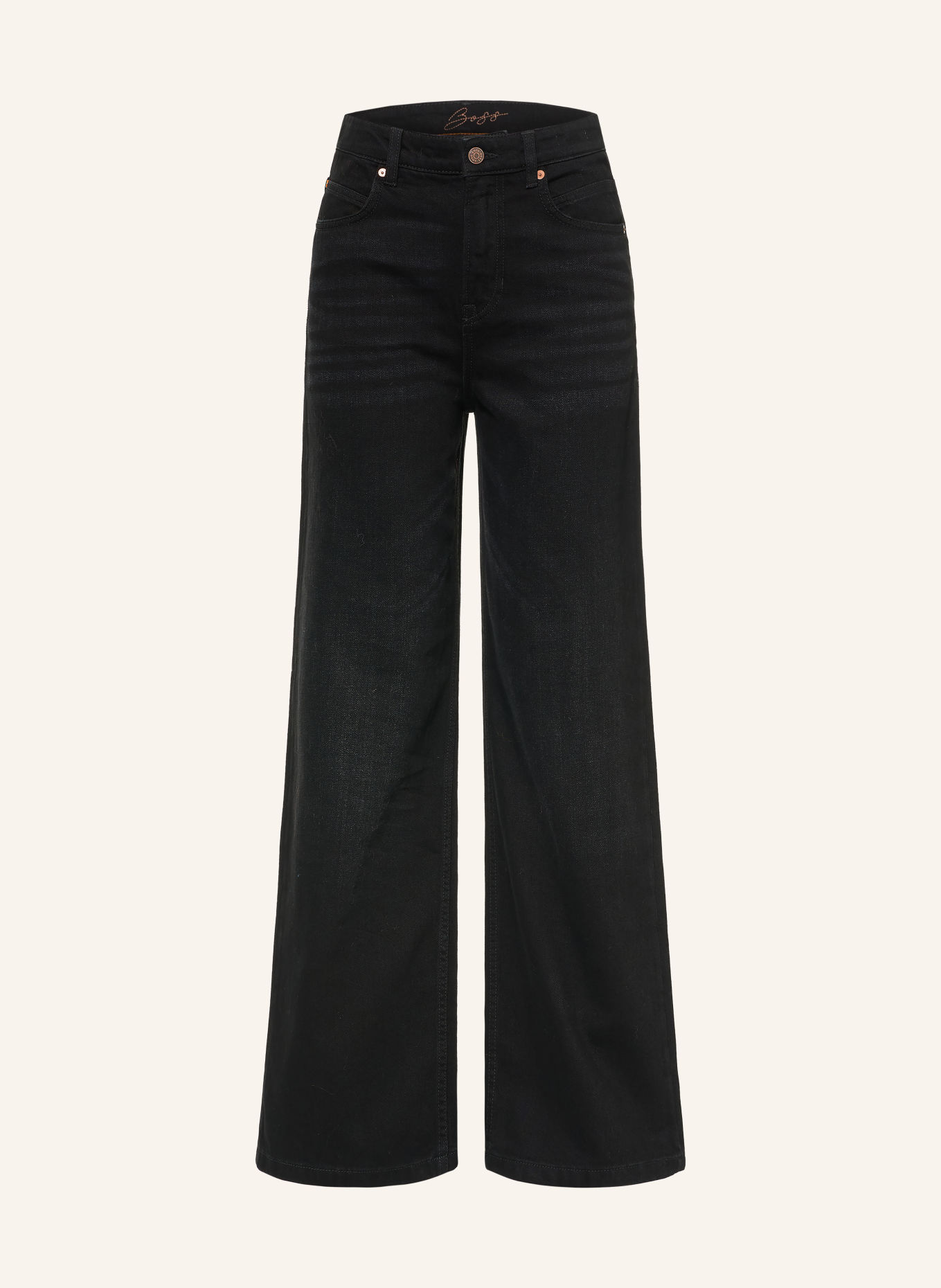 BOSS Jeansy wide leg MARLENE: 005 BLACK