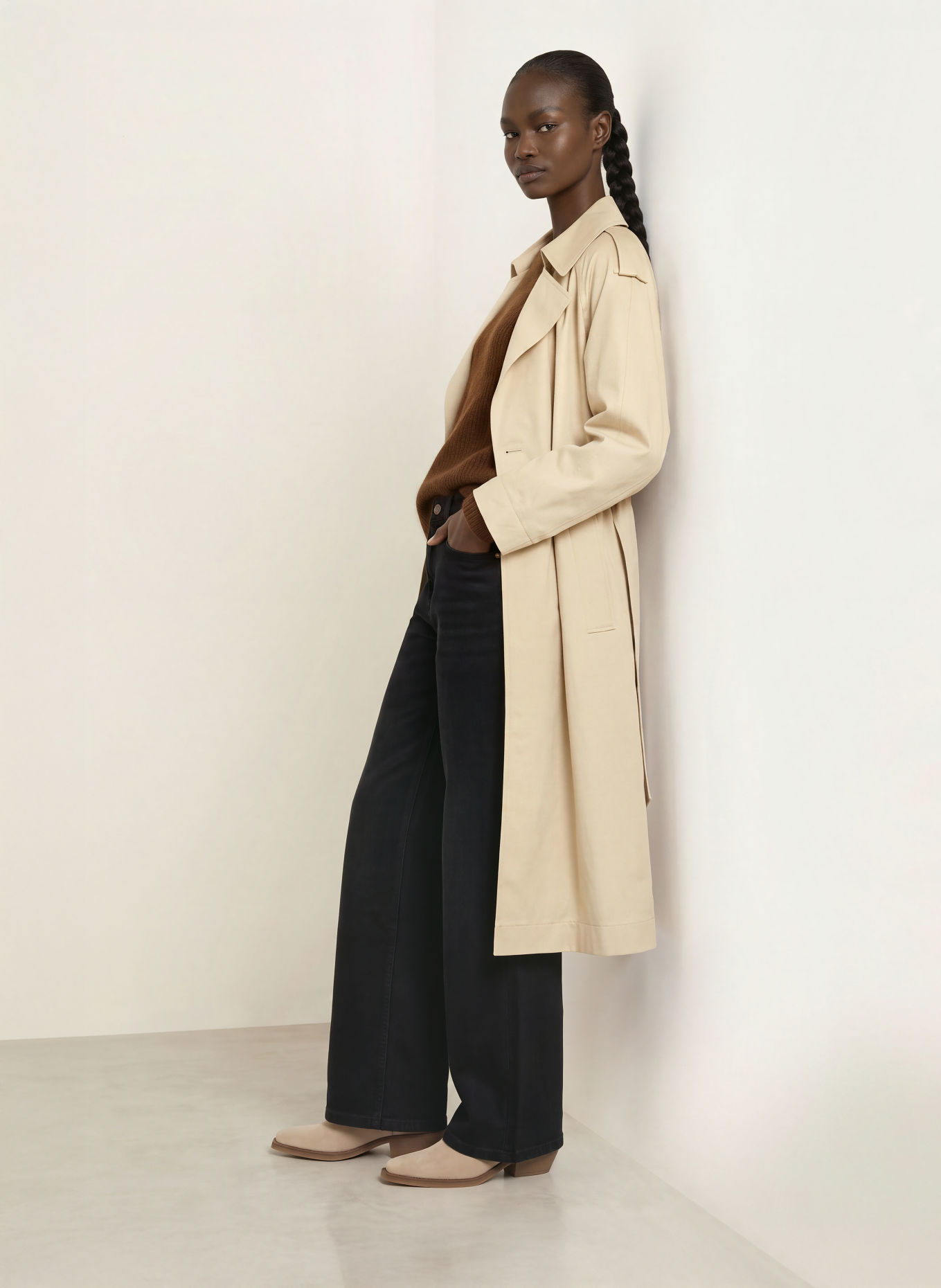 BOSS Jeansy wide leg MARLENE: 005 BLACK