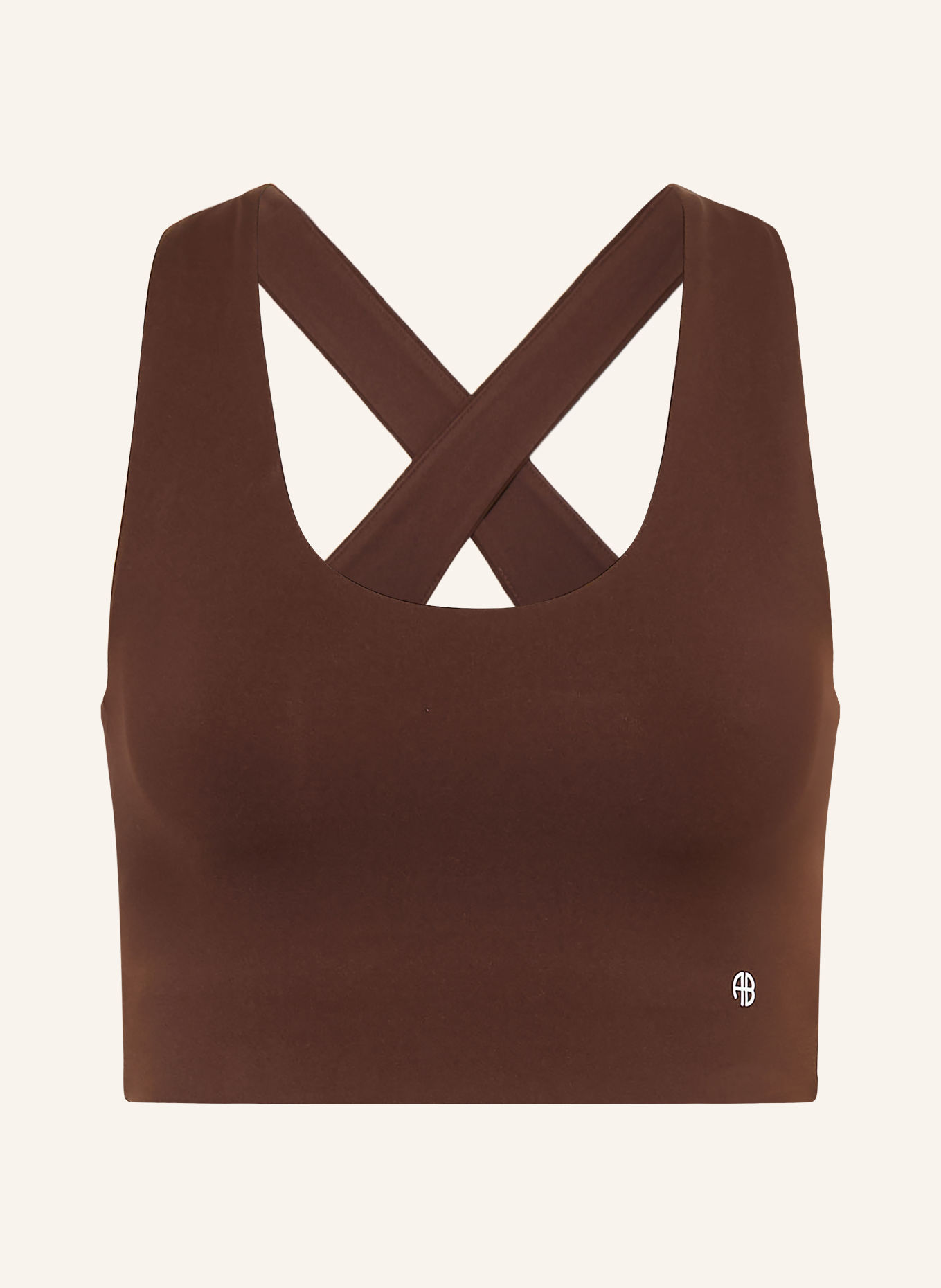 ANINE BING YUNA Cropped top: DARK BROWN