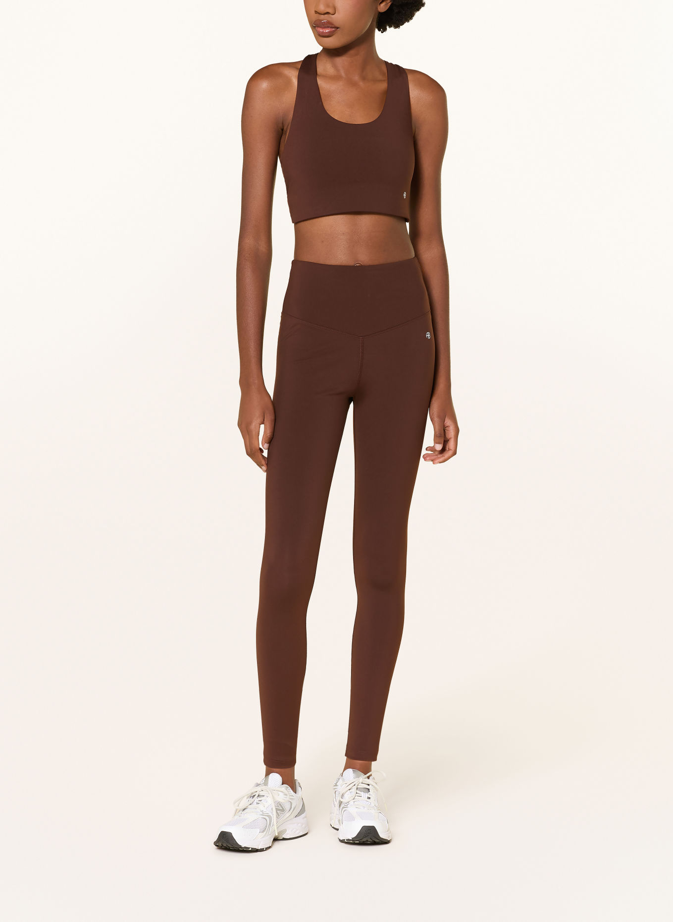 ANINE BING YUNA Cropped top: DARK BROWN