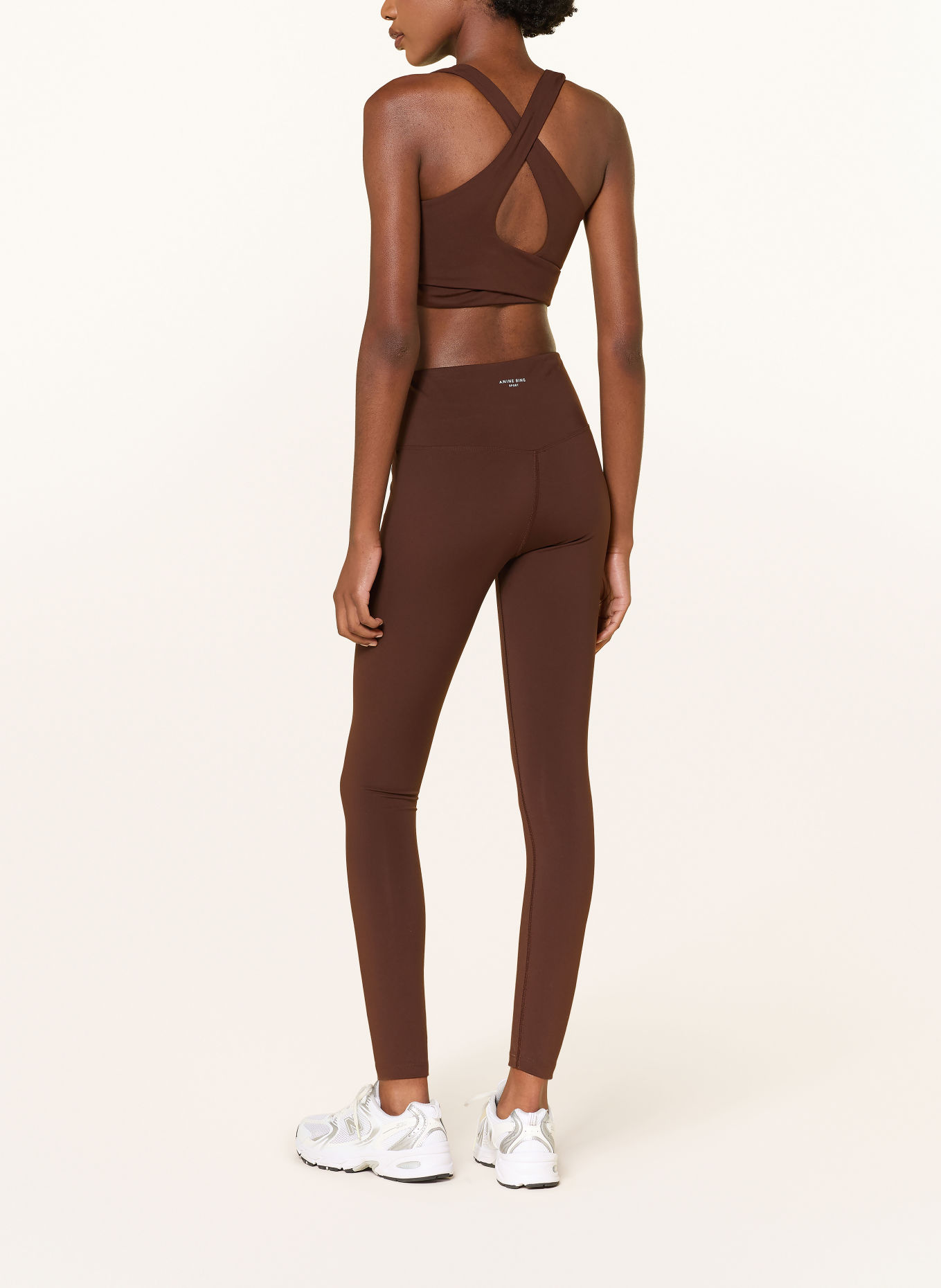 ANINE BING YUNA Cropped top: DARK BROWN