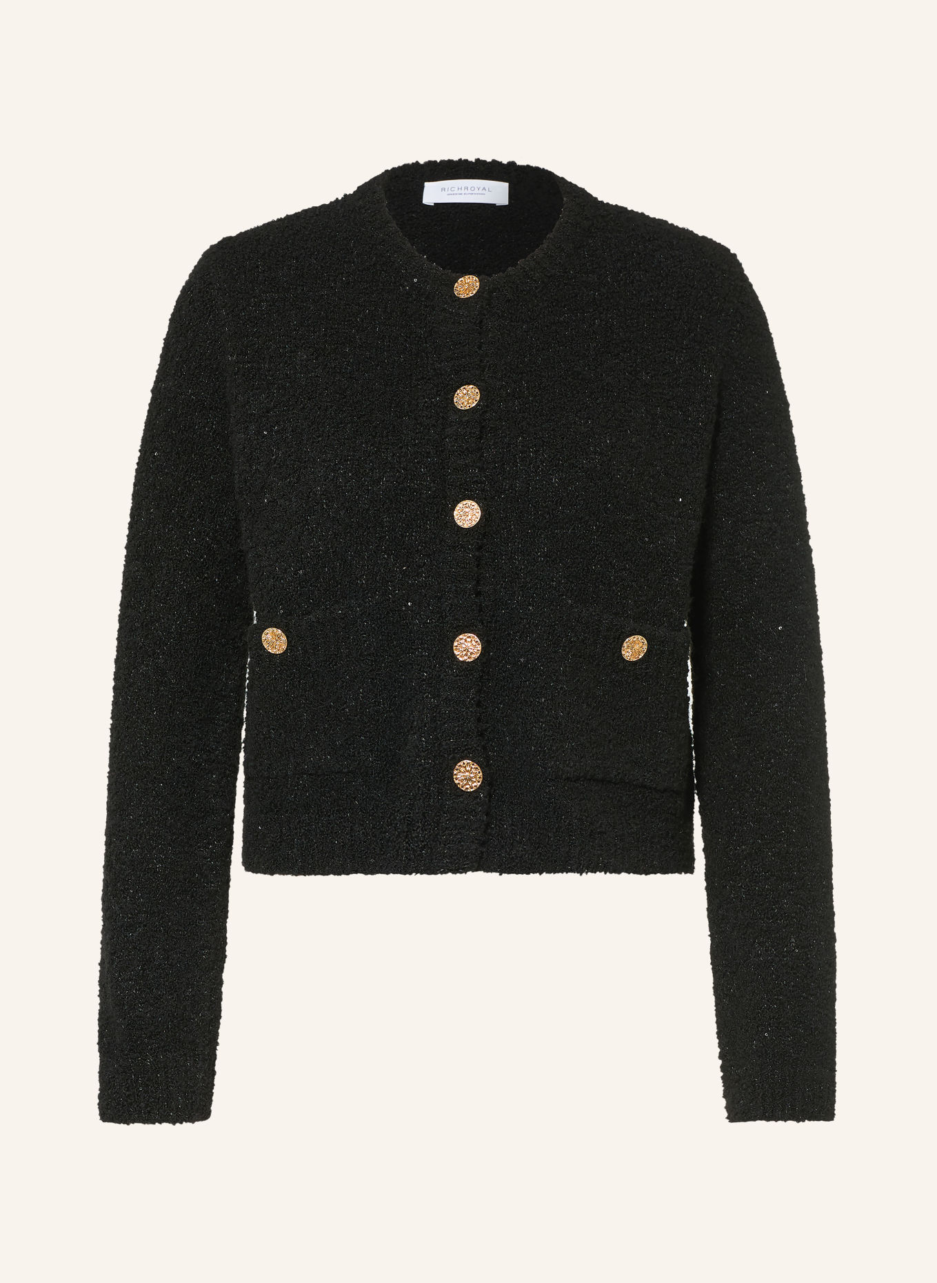 Rich & Royal Vest met pailletten: ZWART
