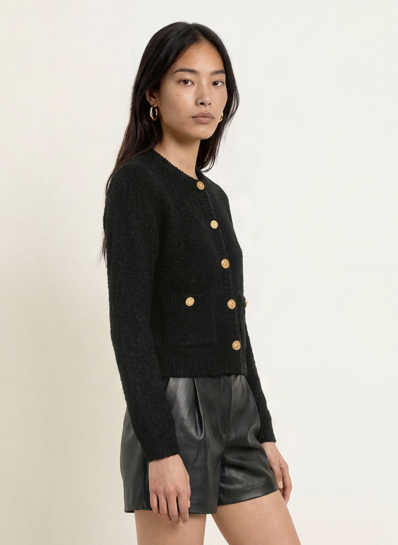 Rich & Royal Vest met pailletten: ZWART