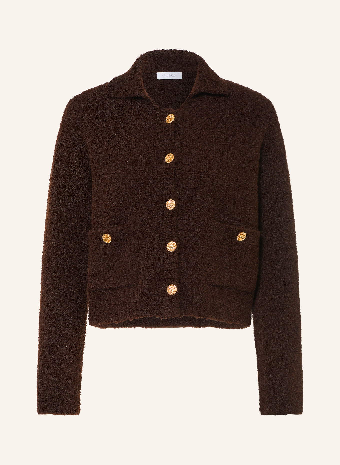 Rich & Royal Strickjacke: DUNKELBRAUN