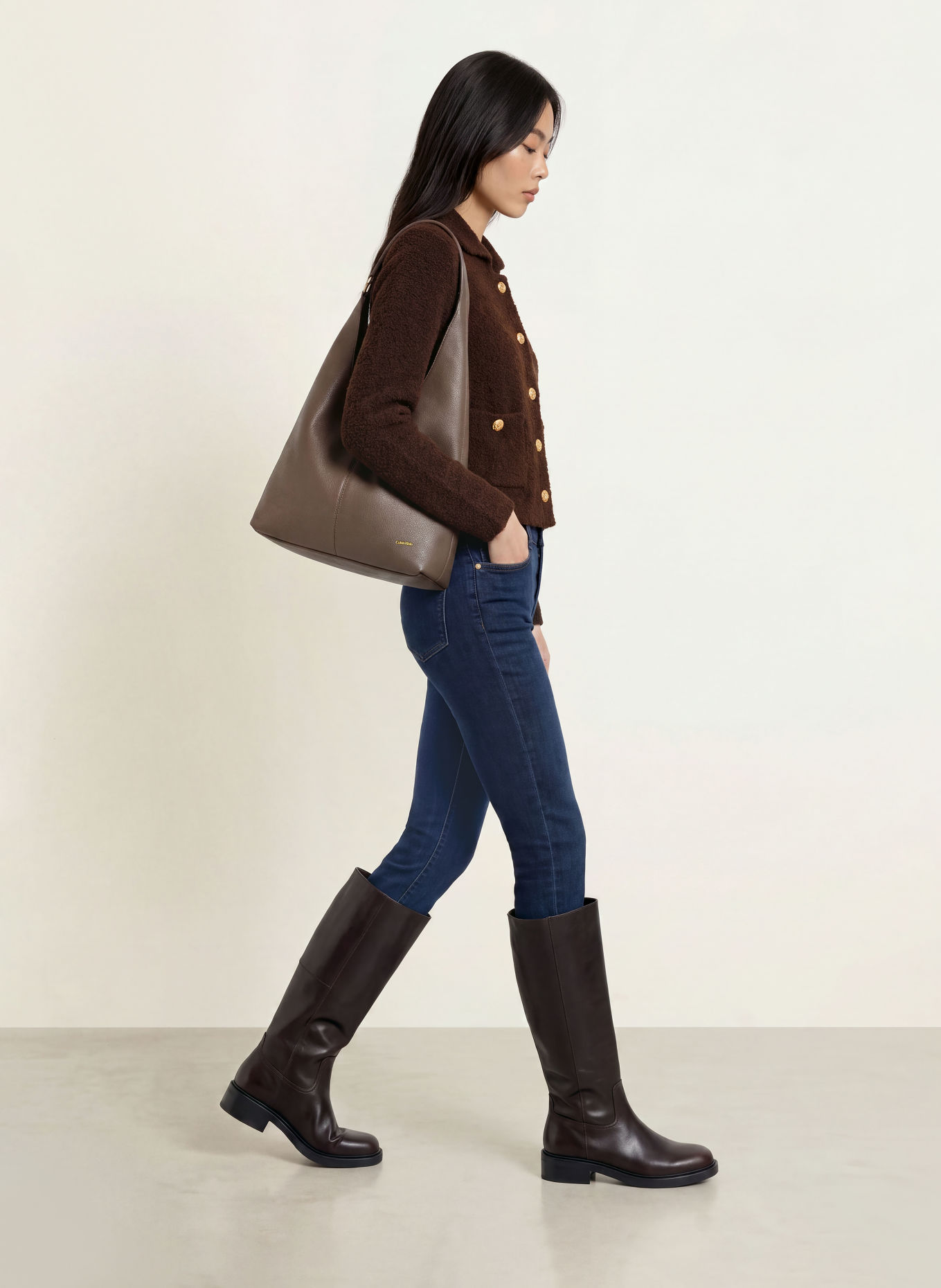 Rich & Royal Strickjacke: DUNKELBRAUN