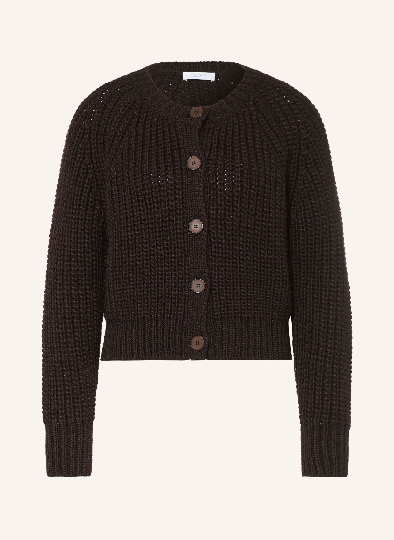 Rich & Royal Strickjacke: DUNKELBRAUN
