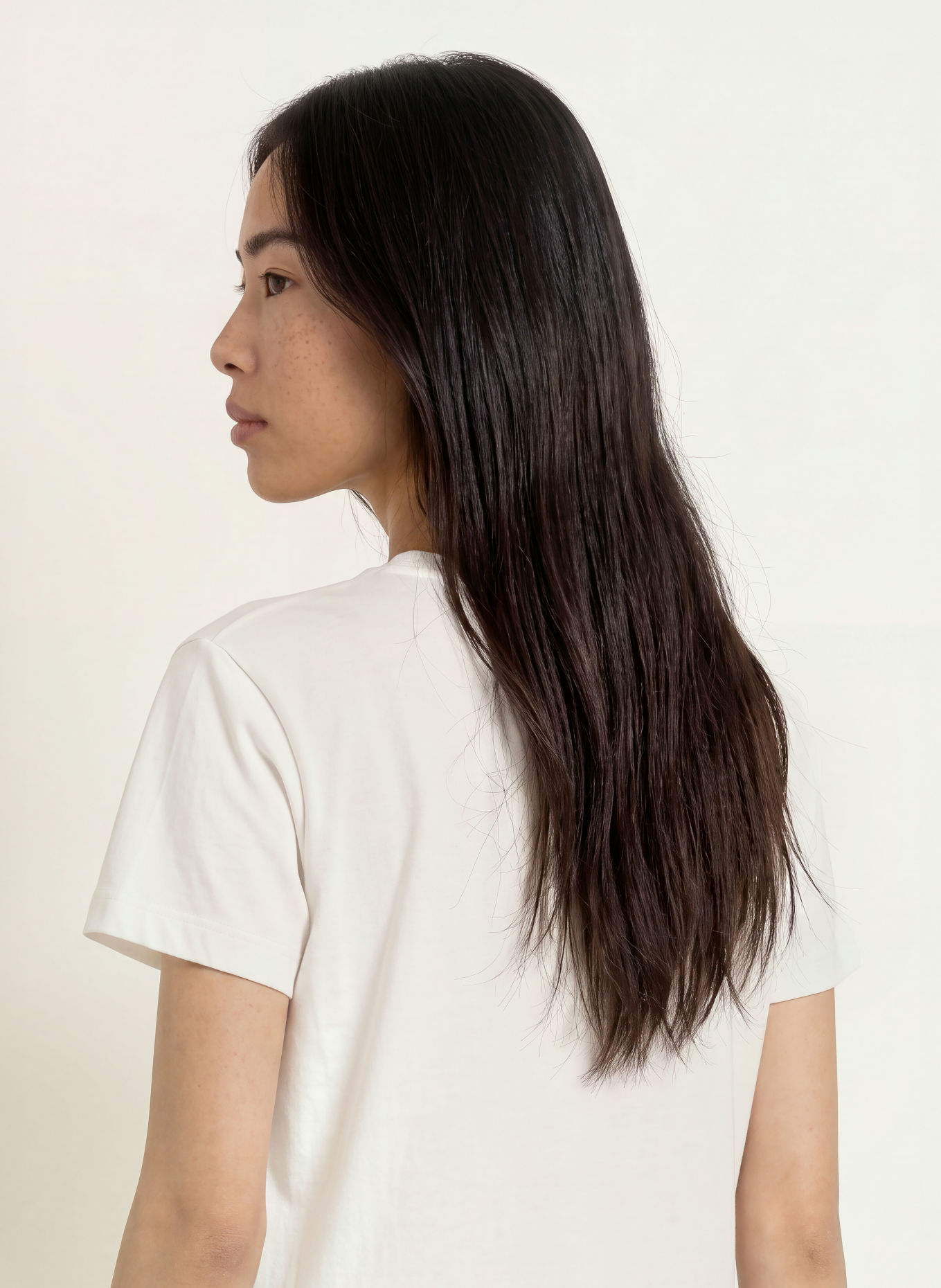 Rich & Royal T-Shirt im Materialmix: ECRU