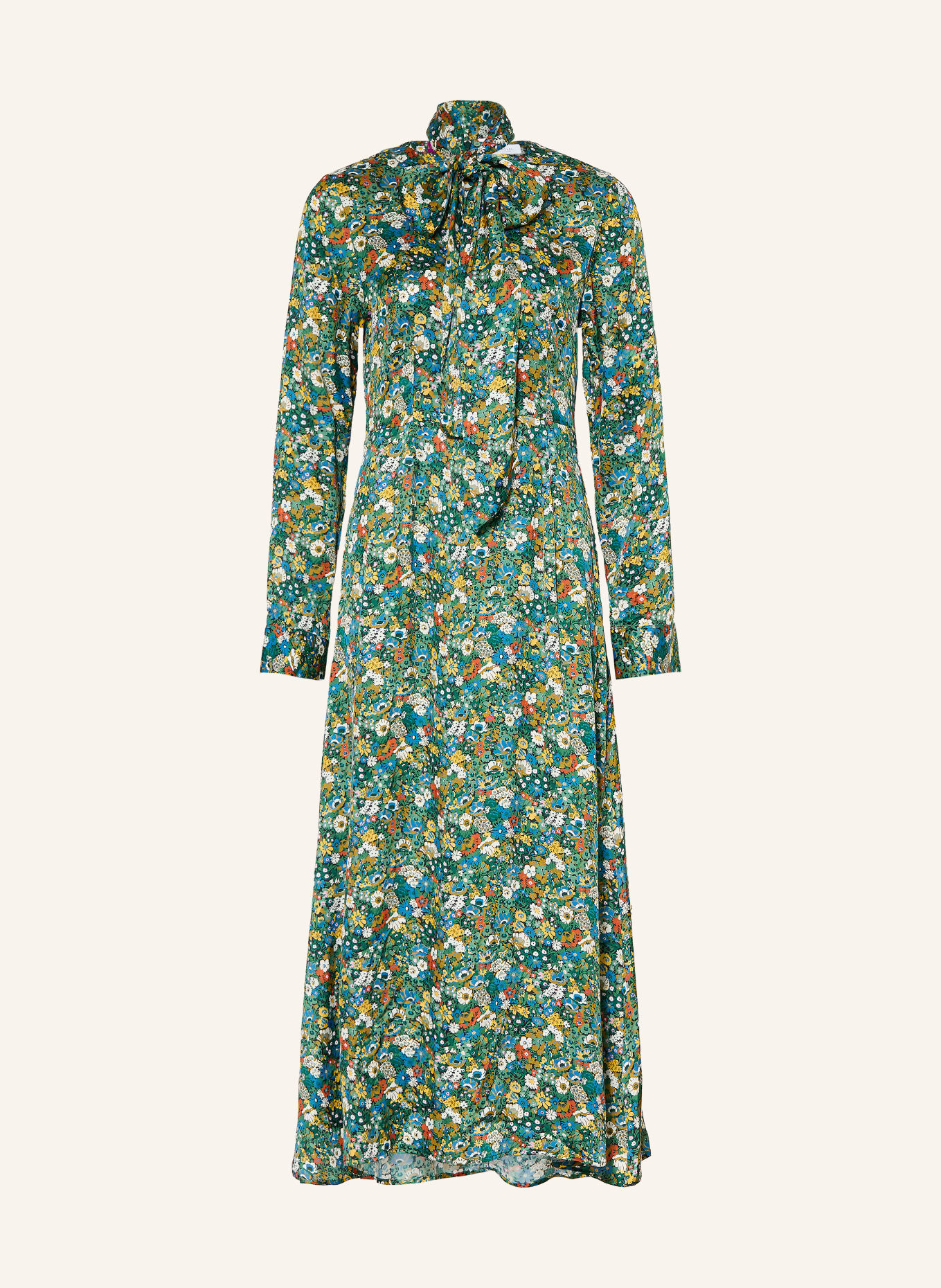Rich & Royal Dress with a detachable bow: GREEN / BLUE / WHITE