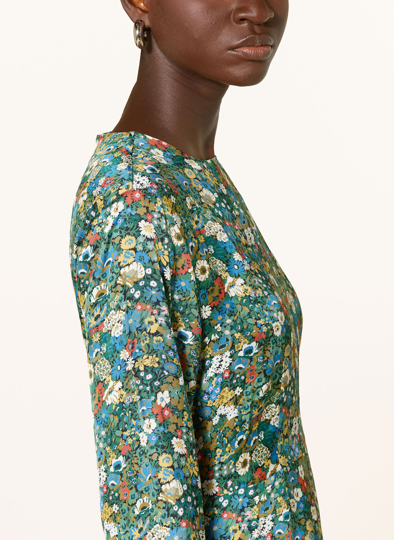 Rich & Royal Dress with a detachable bow: GREEN / BLUE / WHITE