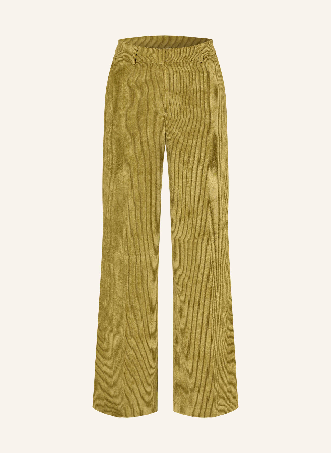 Rich & Royal Corduroy wide-leg trousers: LIGHT GREEN