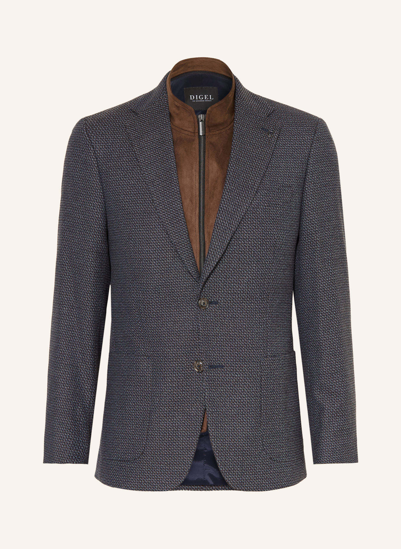 DIGEL Colbert EARL Modern Fit met kraag: BLAUW