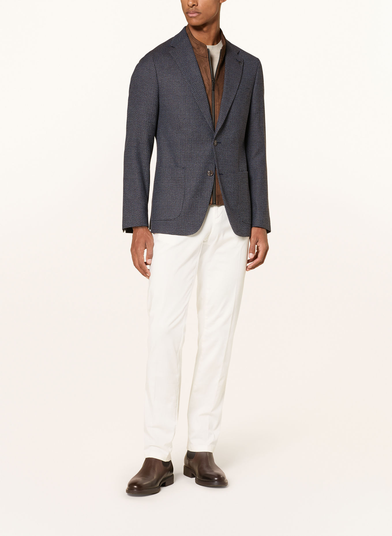 DIGEL Colbert EARL Modern Fit met kraag: BLAUW
