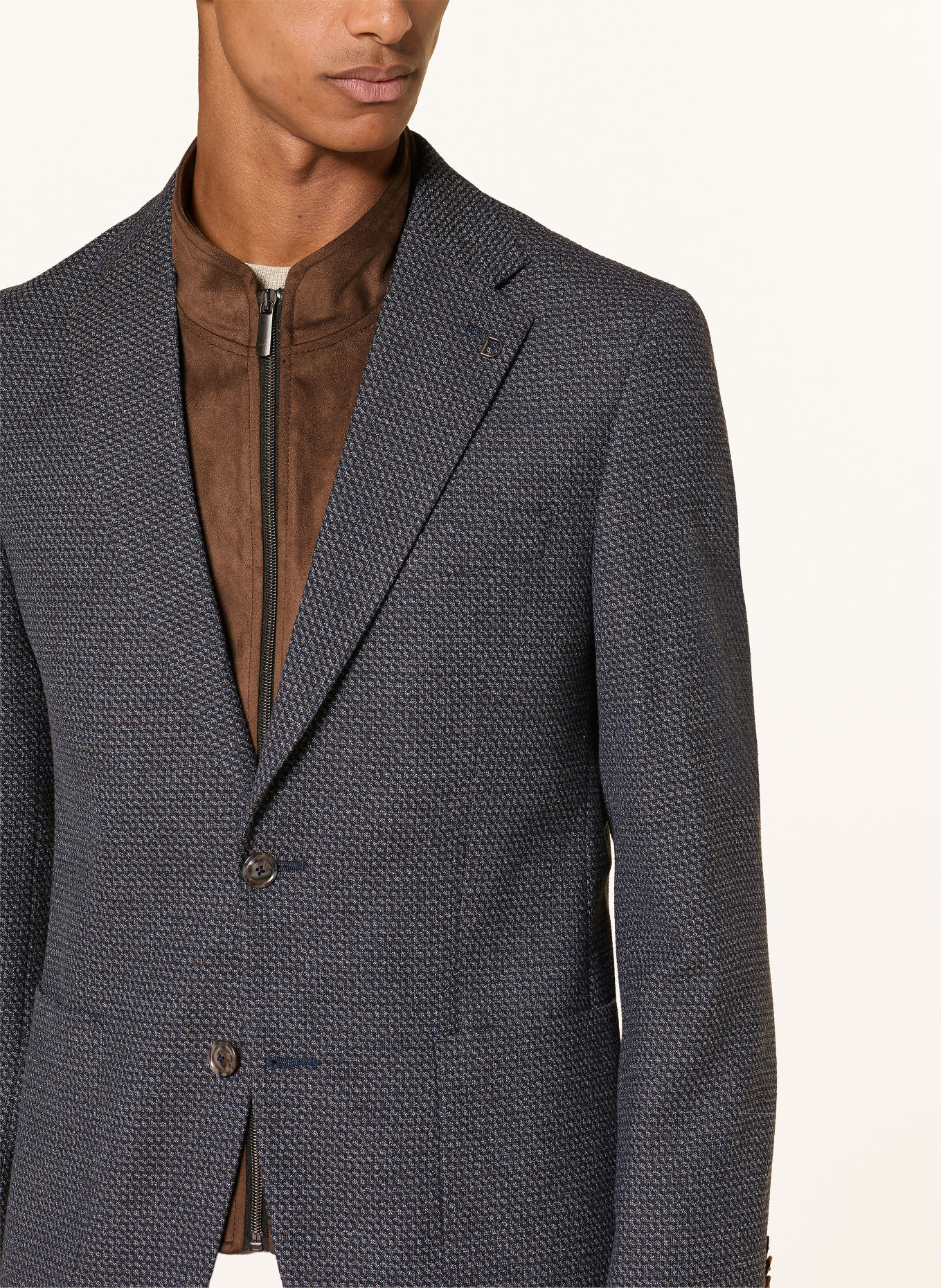 DIGEL Colbert EARL Modern Fit met kraag: BLAUW