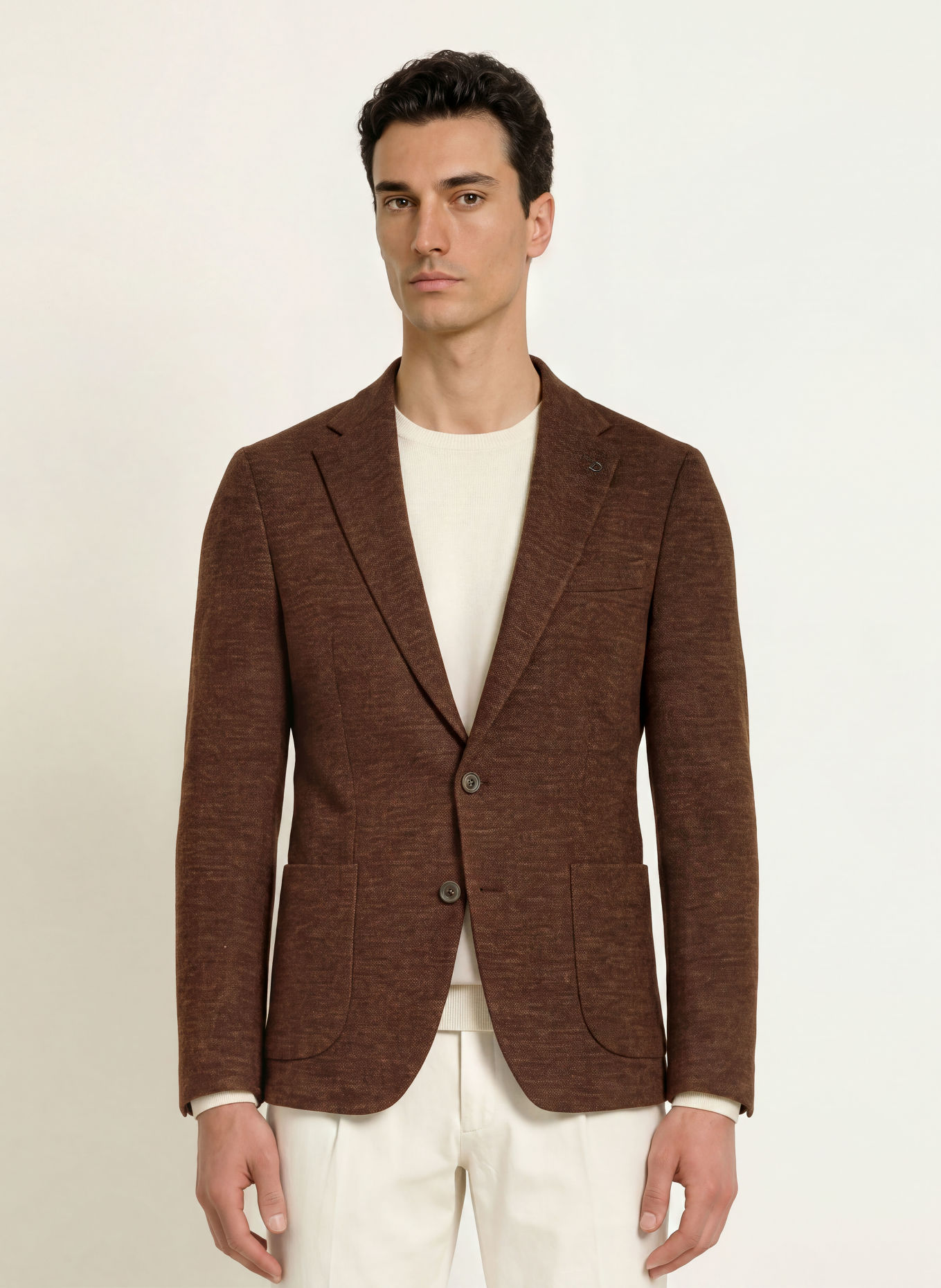 DIGEL Stricksakko EDWARD Modern Fit: DUNKELBRAUN