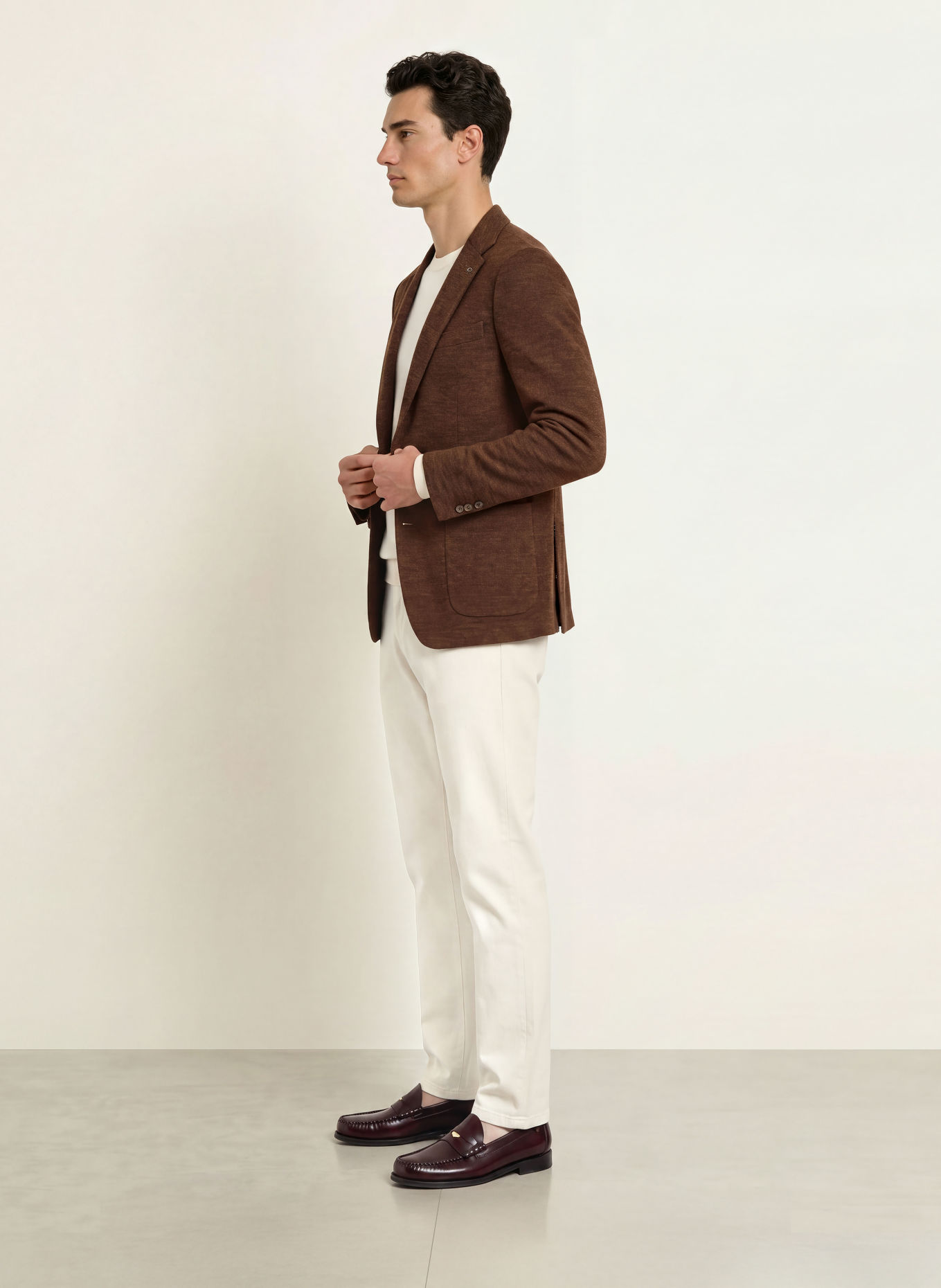 DIGEL Stricksakko EDWARD Modern Fit: DUNKELBRAUN