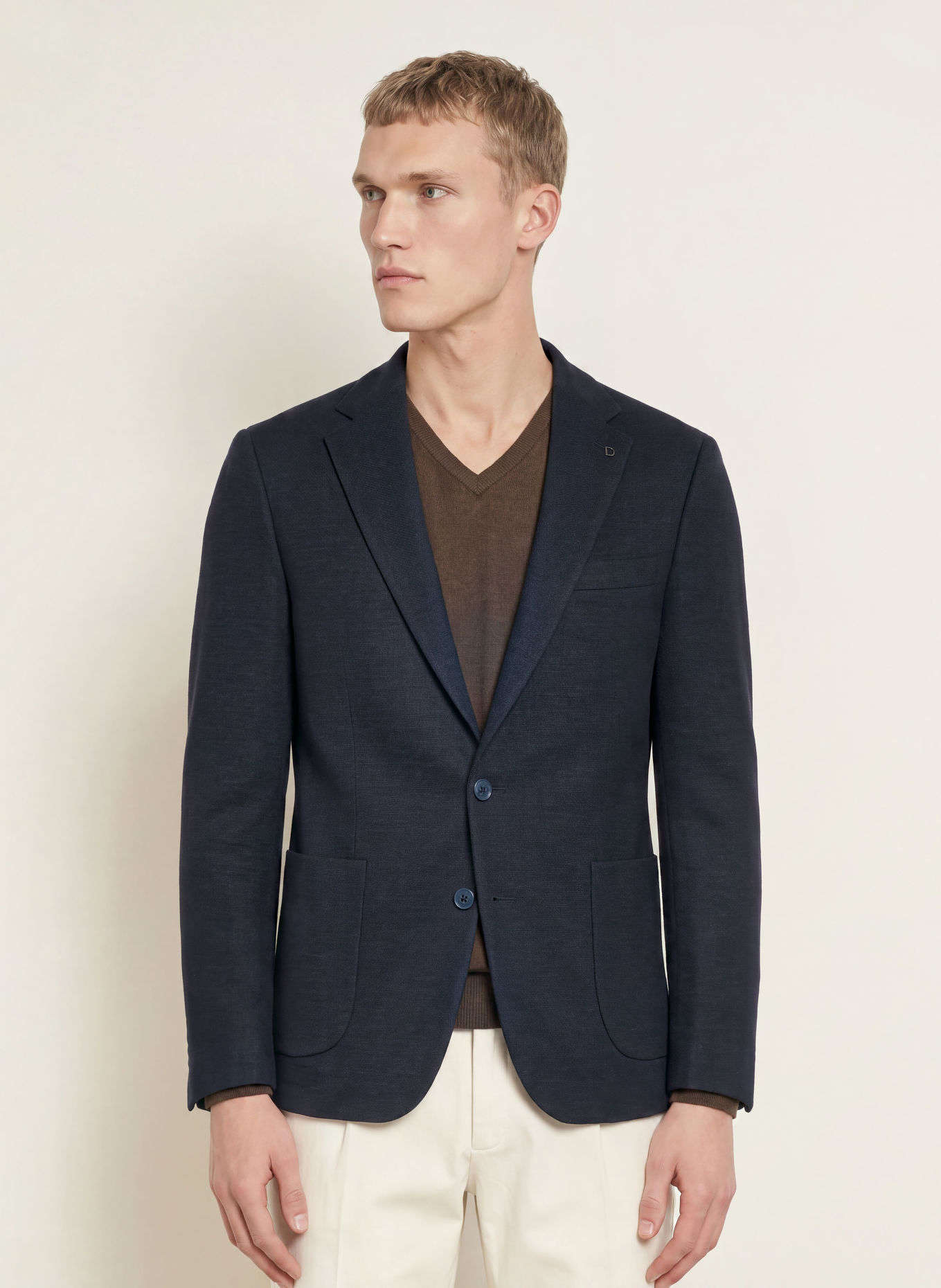DIGEL Stricksakko EDWARD Modern Fit: DUNKELBLAU