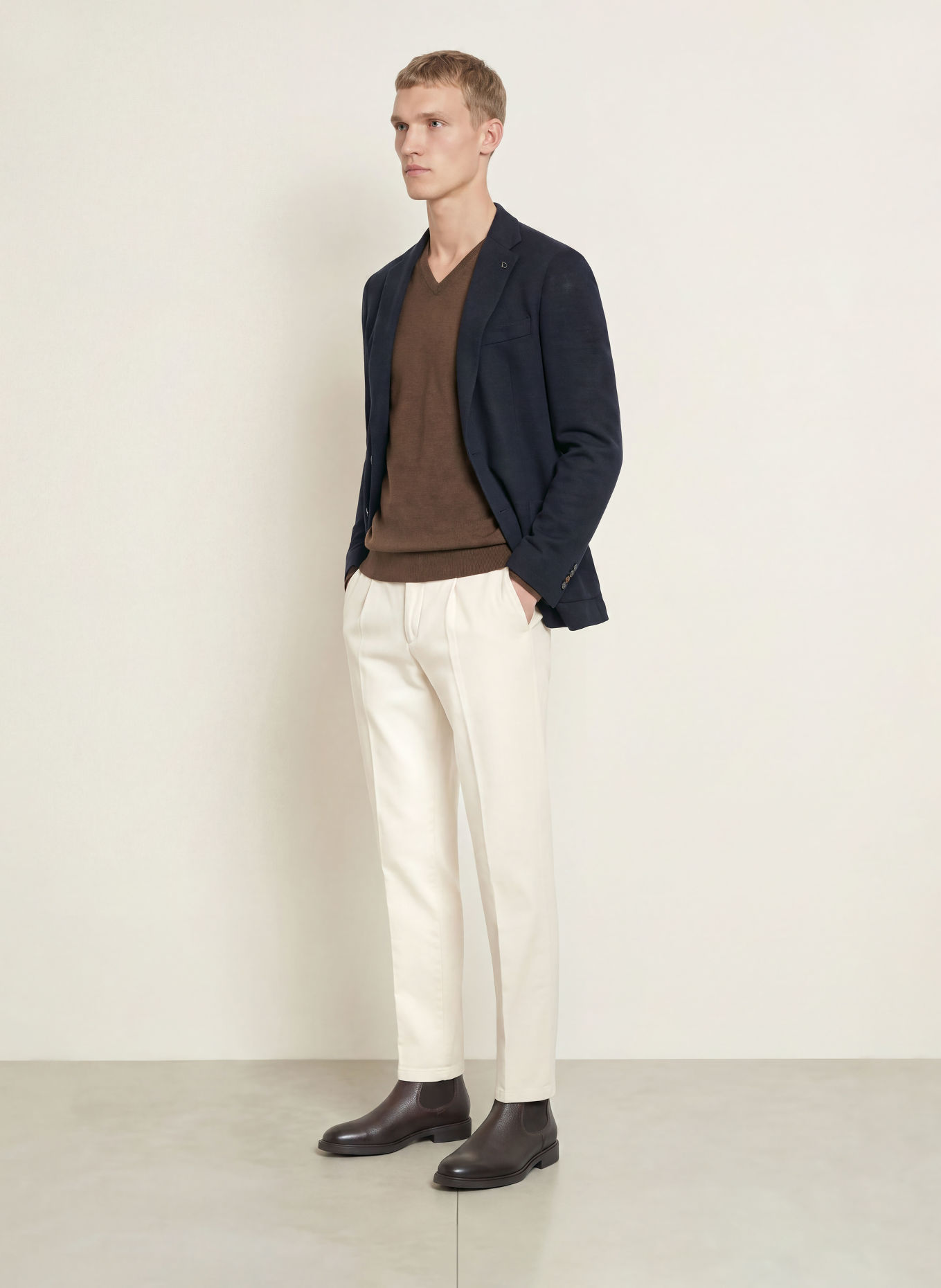 DIGEL Stricksakko EDWARD Modern Fit: DUNKELBLAU
