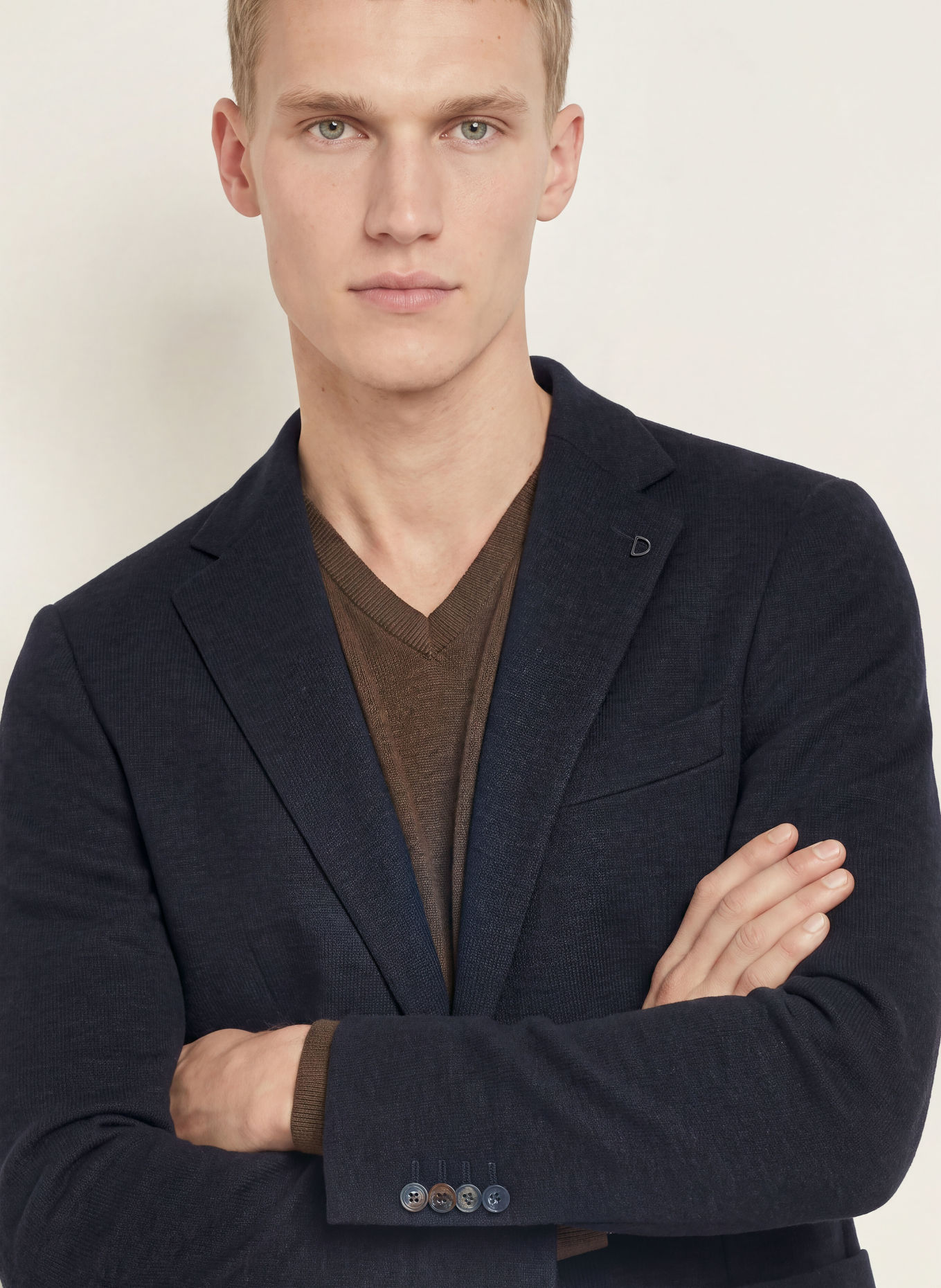 DIGEL Stricksakko EDWARD Modern Fit: DUNKELBLAU